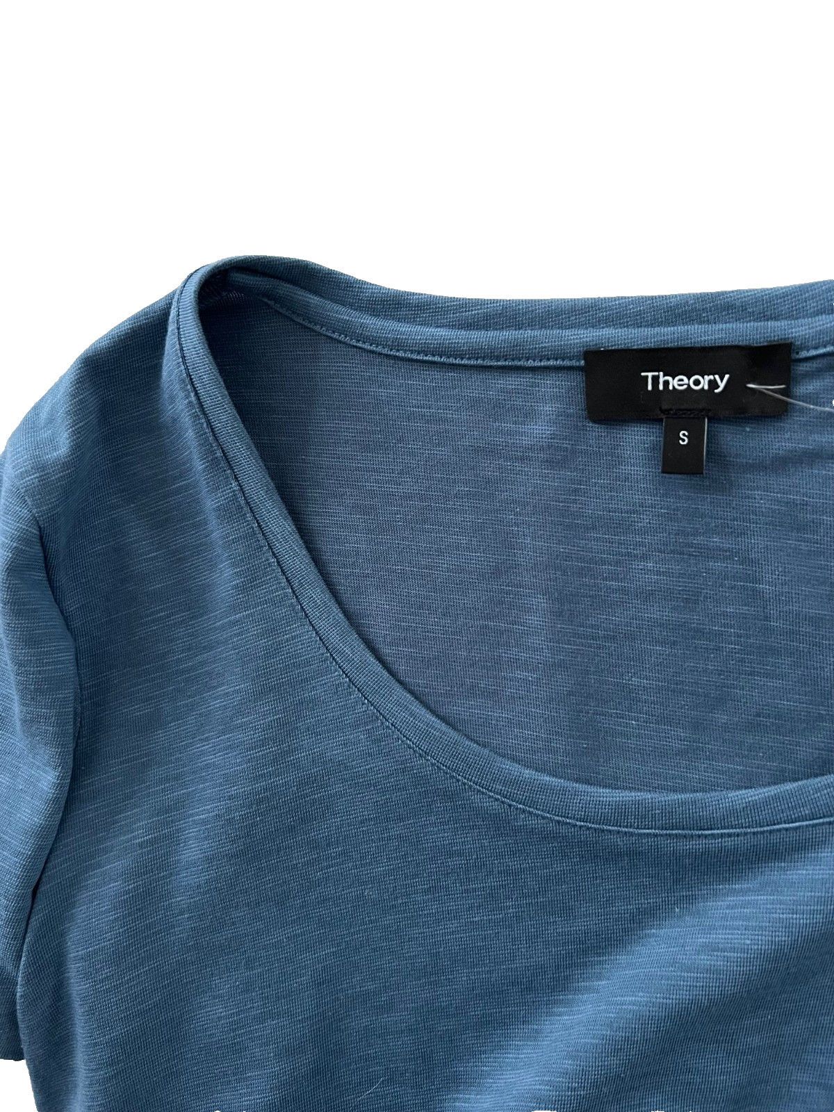 Theory Theory Pinati B Atmos Light Cotton Tee in Blue ( S ) Size S / US 4 / IT 40 - 3 Thumbnail