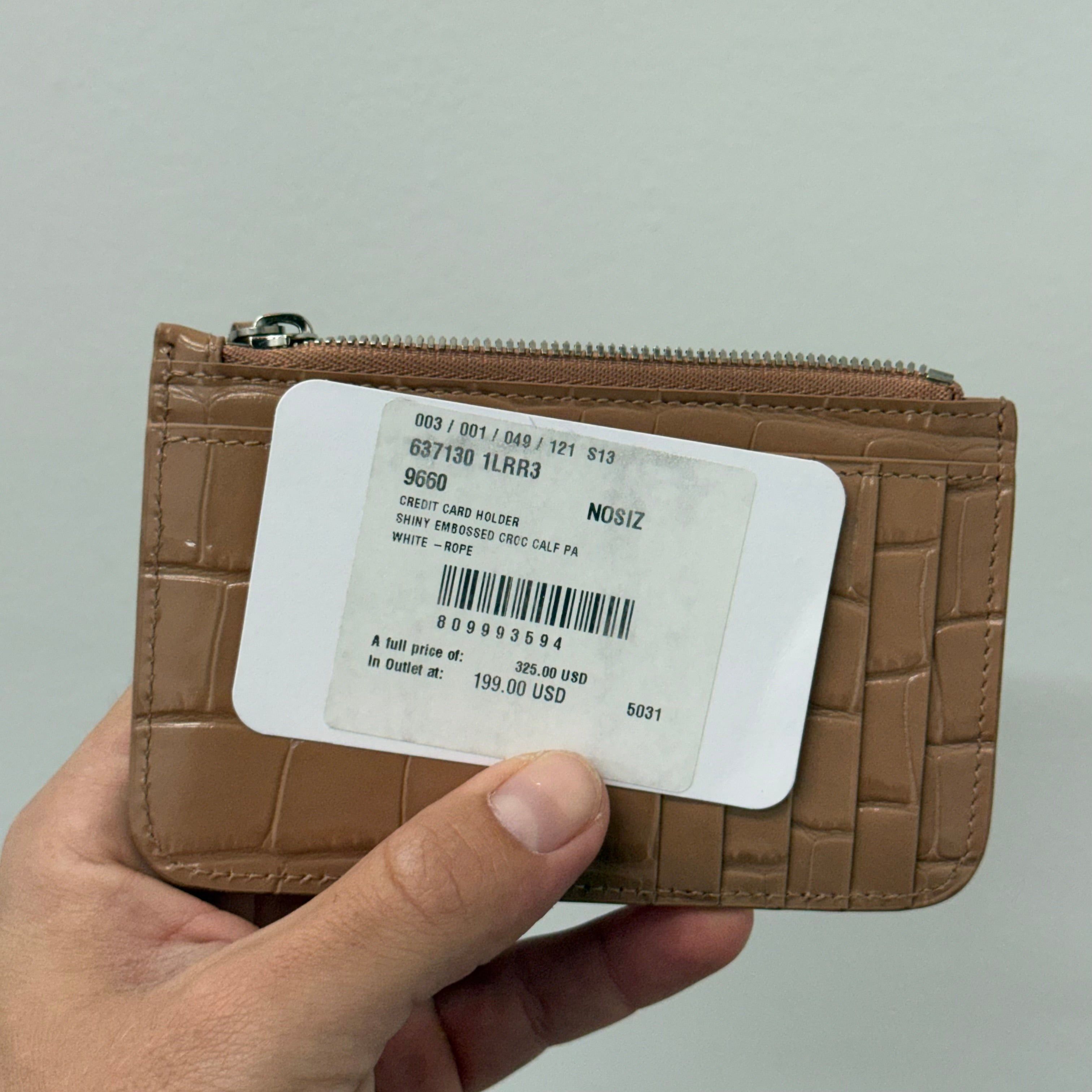 Balenciaga Balenciaga Croc Leather Coin Pouch Size ONE SIZE - 4 Thumbnail
