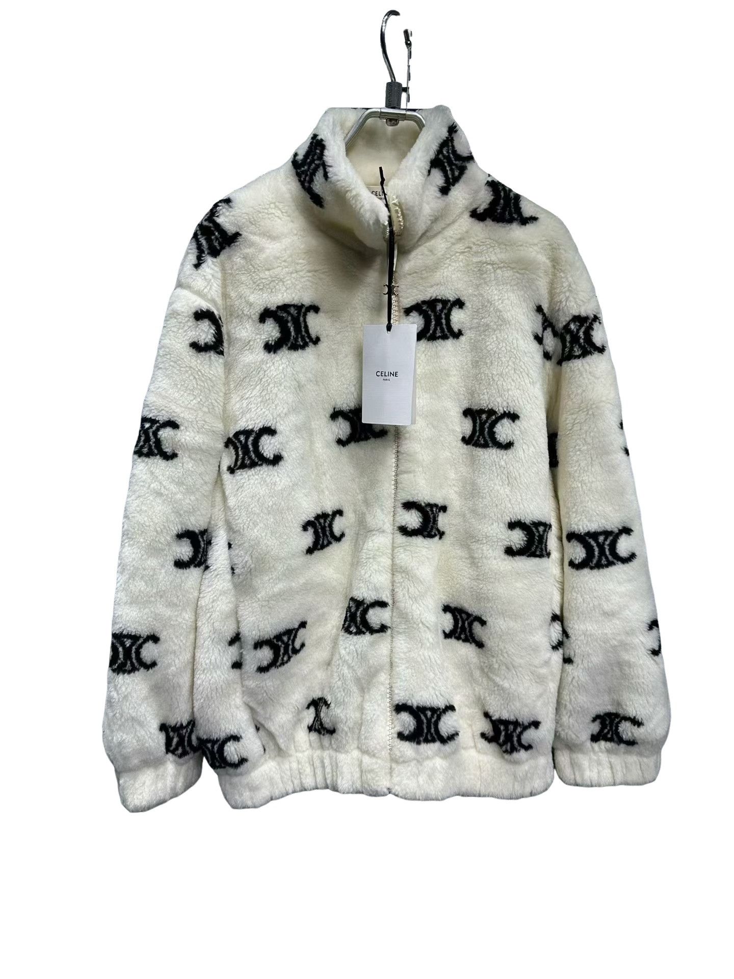 Celine Celine Triomphe Logo Fleece Jacket Size S Size US S / EU 44-46 / 1 - 1 Thumbnail