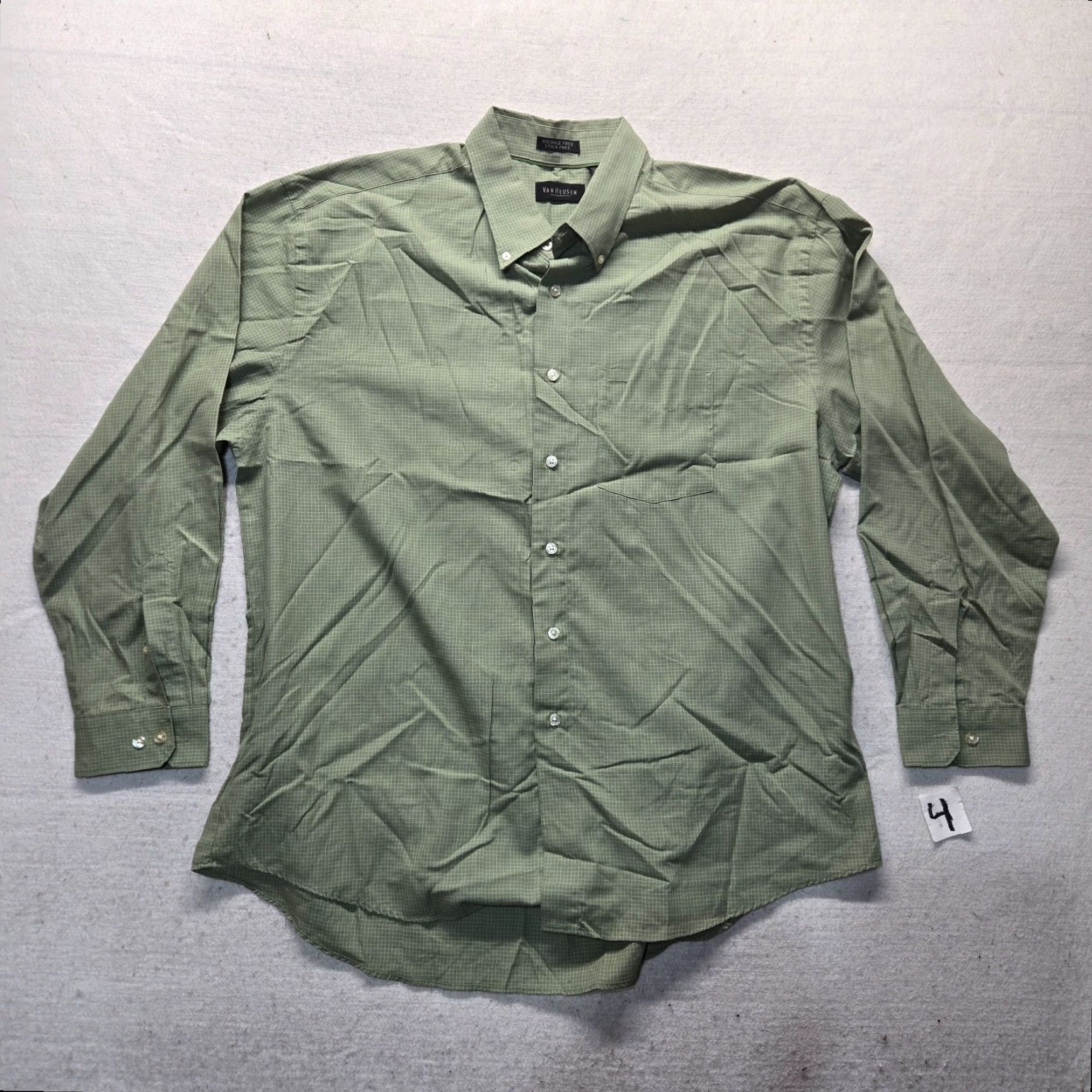 Van Heusen Van Heusen Green Geometric Button-Up Shirt Long Sleeve Adult XL Men's Size US XL / EU 56 / 4 - 2 Thumbnail