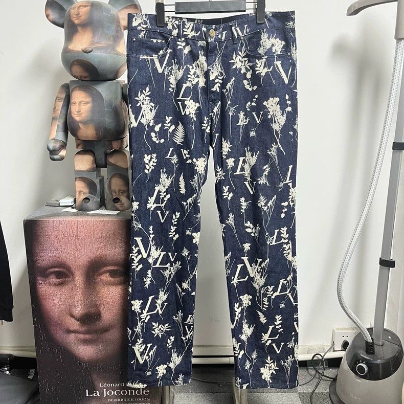 Louis Vuitton Louis Vuitton full print of wheat ears jeans 2504-Nextarro Size US 36 / EU 52 - 1 Thumbnail