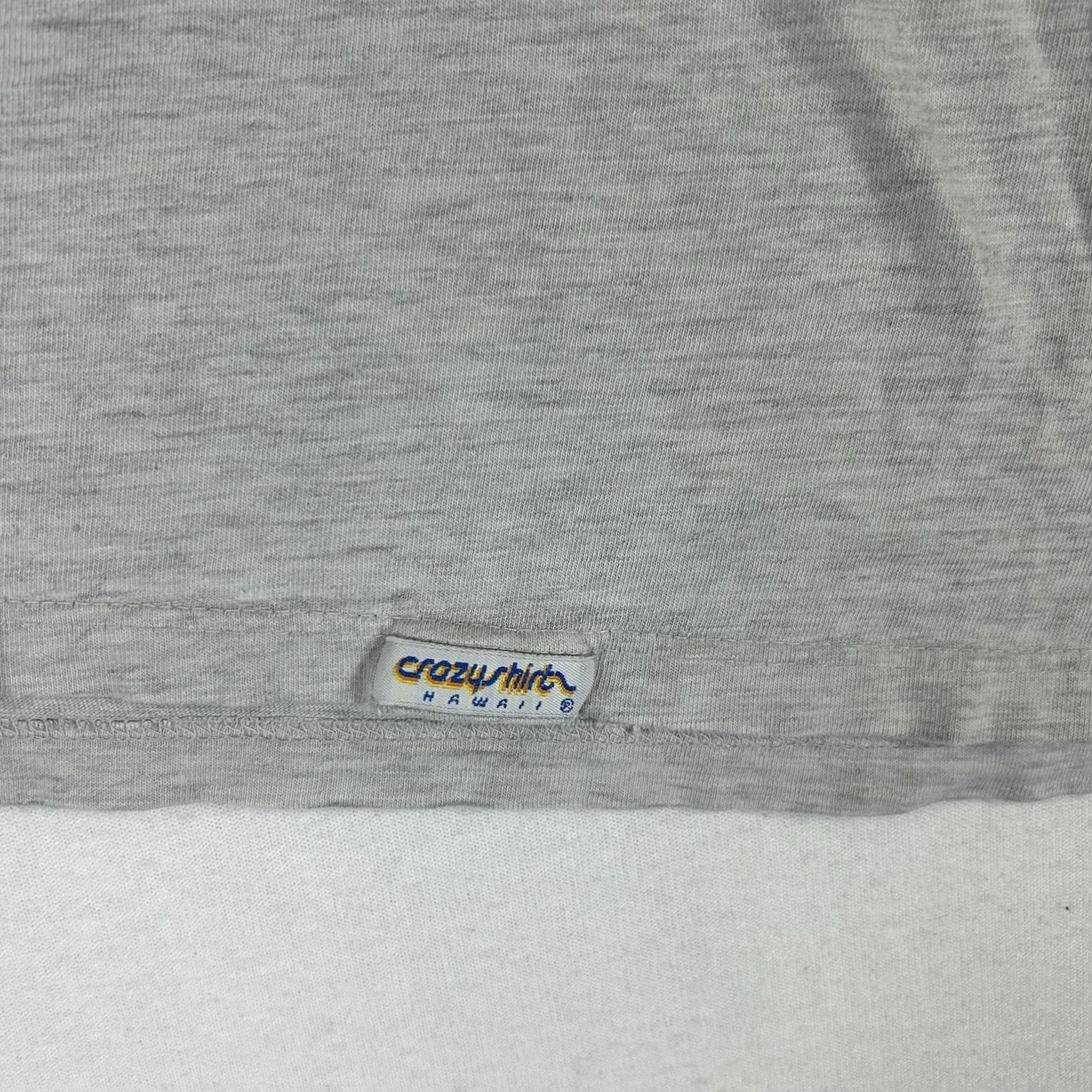 Vintage VINTAGE Crazy Shirts Hawaii T-Shirt Mens Large Gray Buffalo Graphic Print Flawed Size US L / EU 52-54 / 3 - 4 Thumbnail