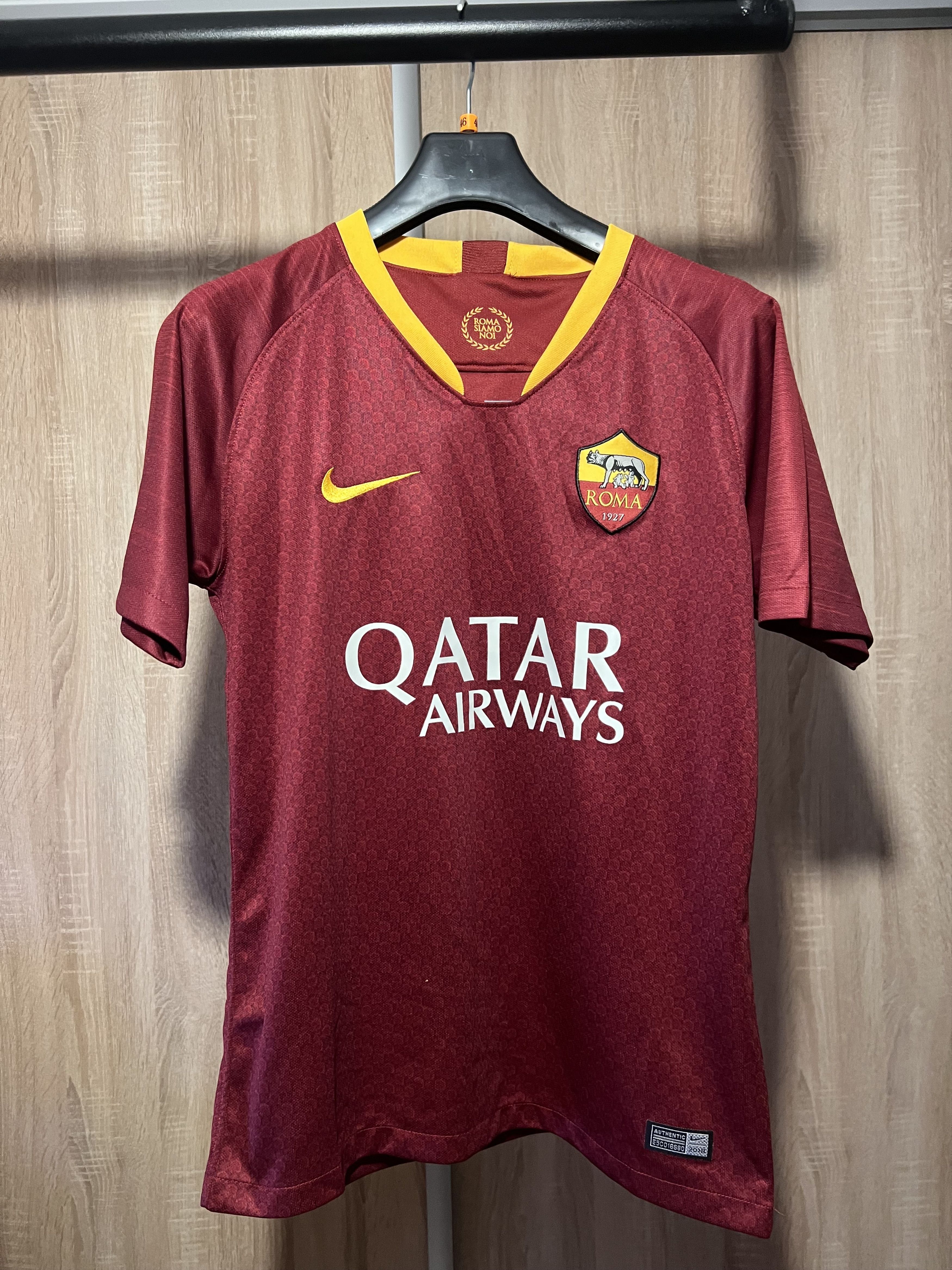 Nike × Vintage Vintage Nike Roma Soccer Jersey Football Tee Size US S / EU 44-46 / 1 - 2 Thumbnail