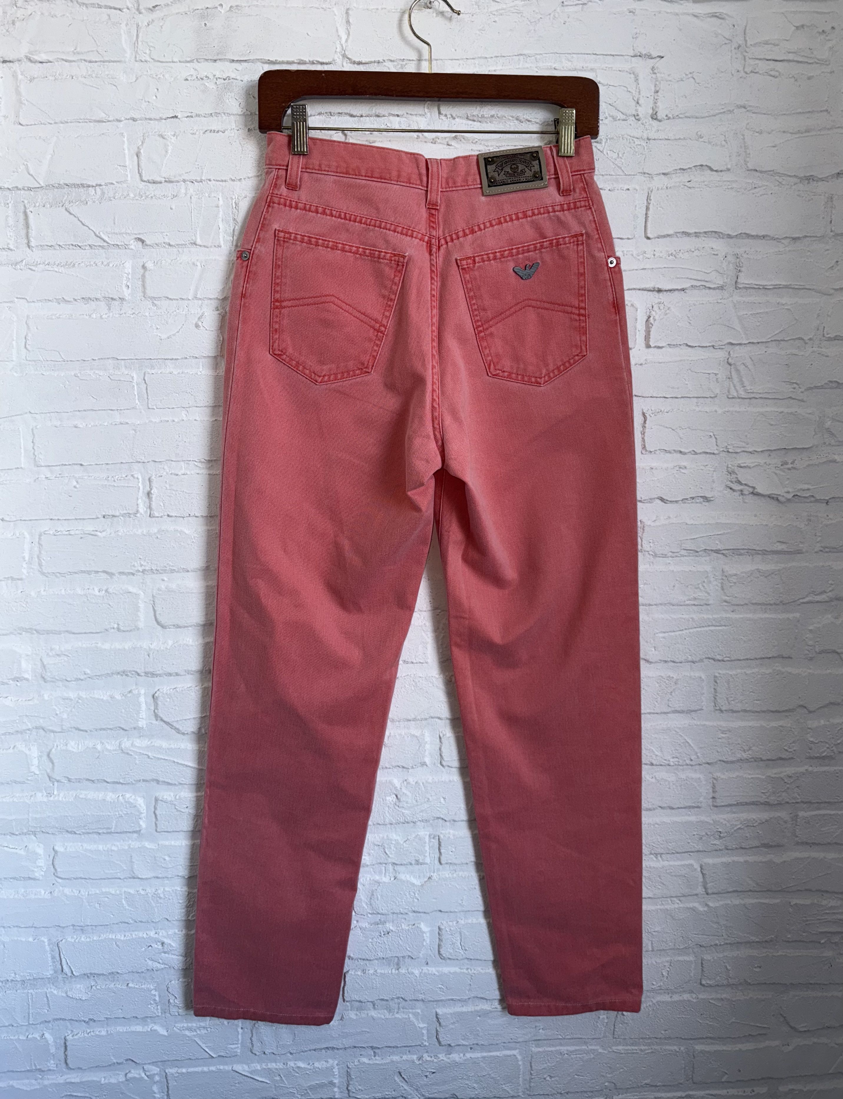 Giorgio Armani Archive 80s Giorgio Armani Junior GA Eagle pink denim jeans Size US 28 / EU 44 - 1 Thumbnail