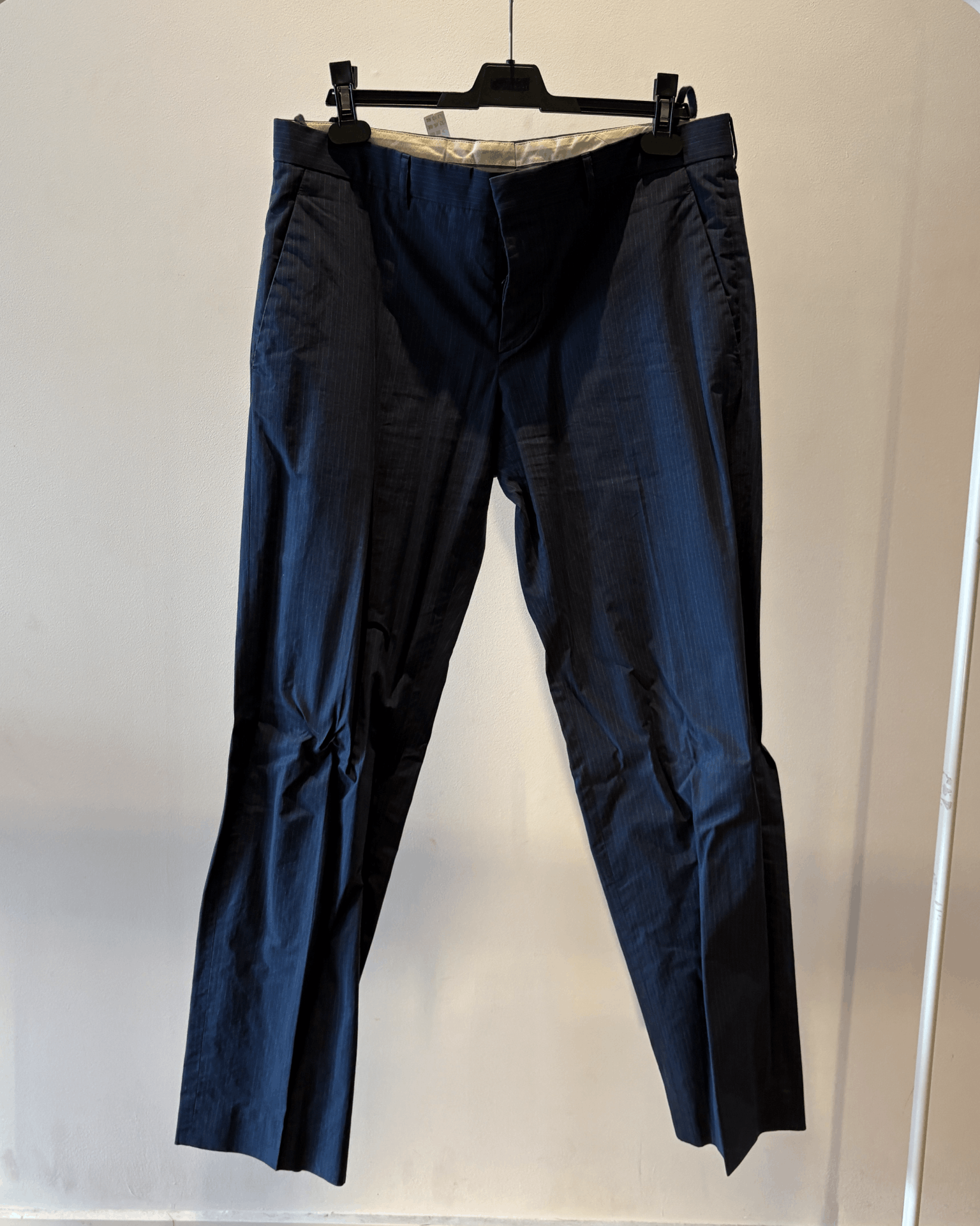 Helmut Lang 02 Blue Pinstripe Suit Size 48R - 2 Thumbnail