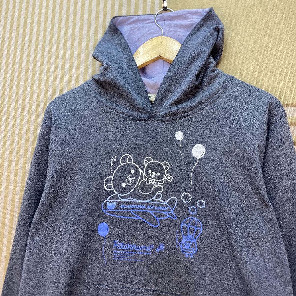 Japanese Brand 🫶Vintage Rilakkuma Hoodie air line graphic Sweatshirt Size US M / EU 48-50 / 2 - 3 Thumbnail