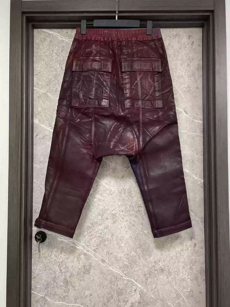 Rick Owens Rick Owens Rick Owens Wax-coated cropped trousers-2507 Size US 30 / EU 46 - 2 Thumbnail