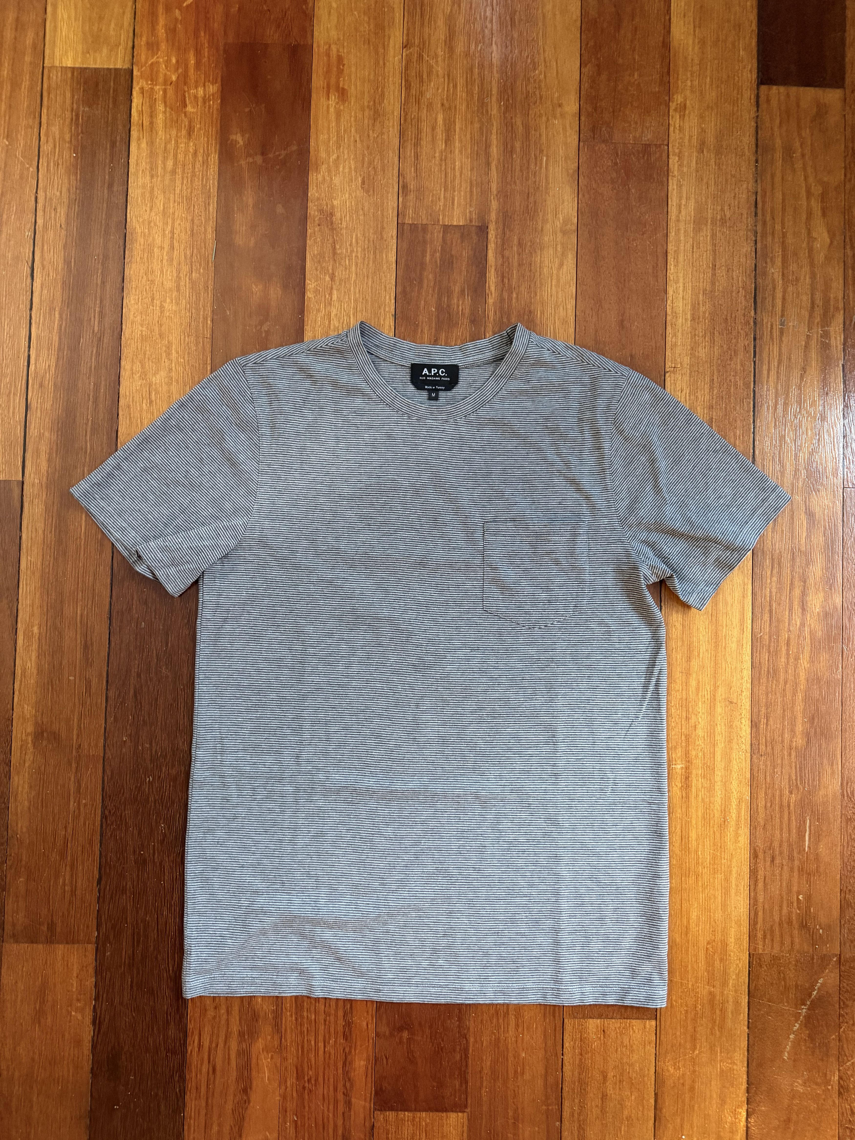 A.P.C. Striped pocket tee Size US M / EU 48-50 / 2 - 1 Thumbnail