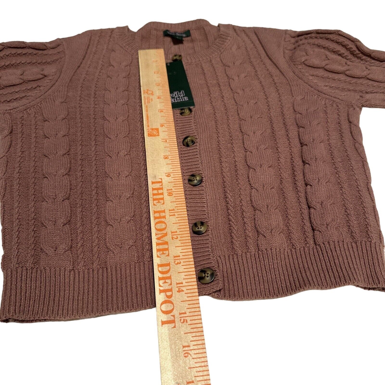 Wildfox Women's Juniors Girls Cable Knit Cardigan Wild Fable Medium Size M / US 6-8 / IT 42-44 - 6 Thumbnail