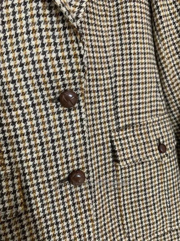 Burberry Burberry Brown Wool Houndstooth Dress. Size M / US 6-8 / IT 42-44 - 2 Thumbnail