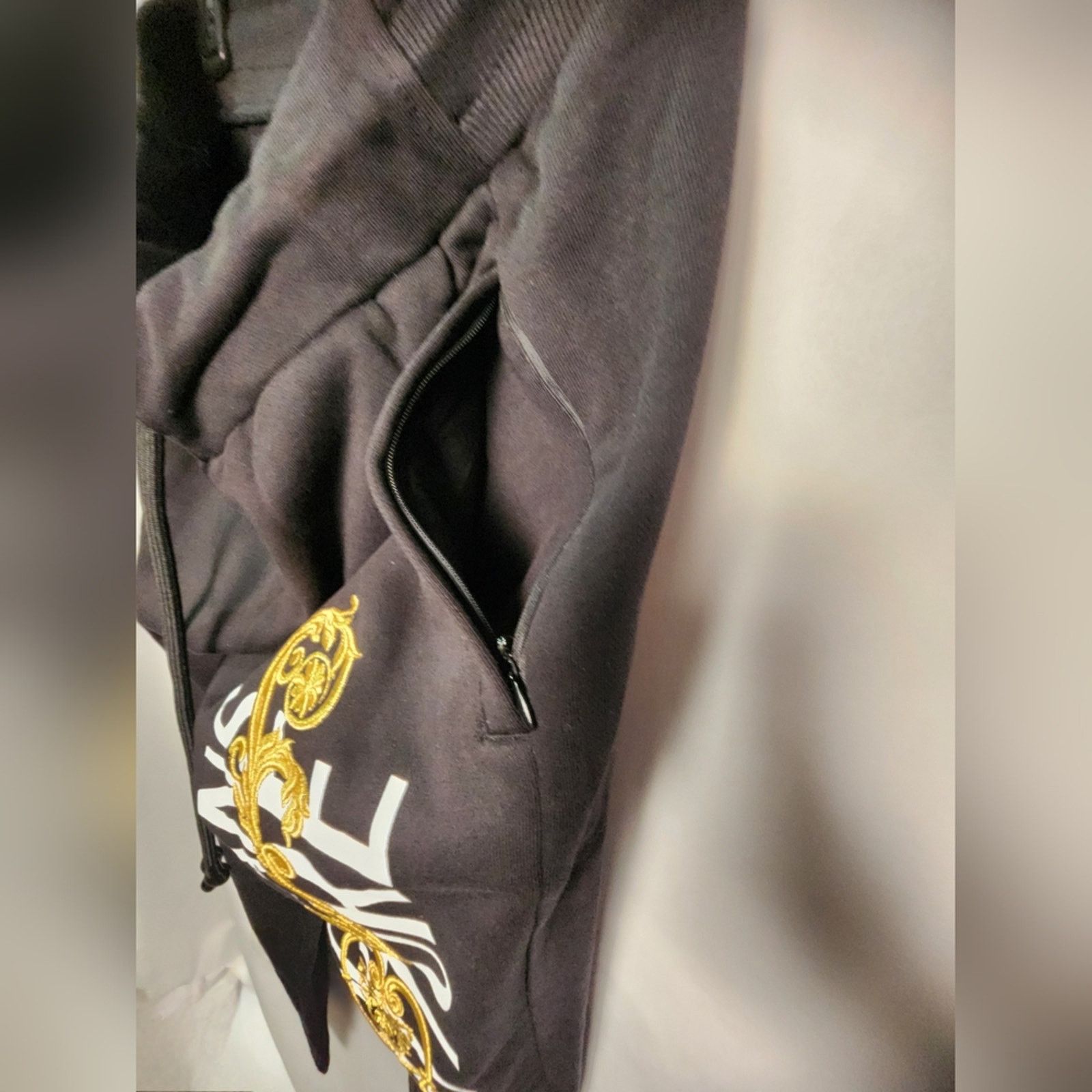 Versace Versace Black Track Pants with Gold Embroidery Logo New XL Size 34" / US 12 / IT 48 - 6 Thumbnail