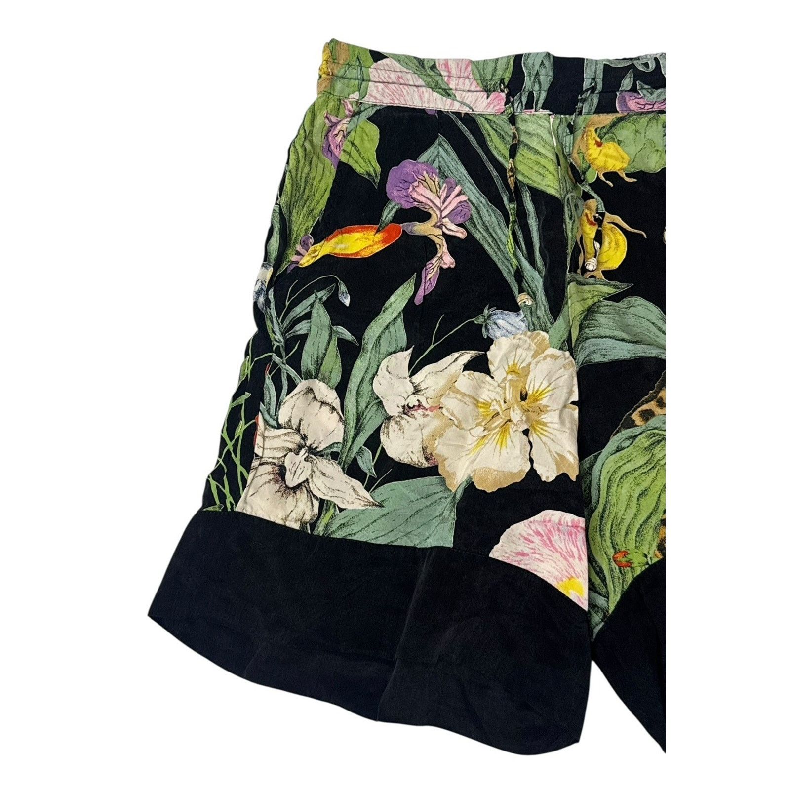Other NILUU Monroe Alyx Bermuda Vegan Silk Shorts Giraffe Floral S Size 26" / US 2 / IT 38 - 4 Thumbnail
