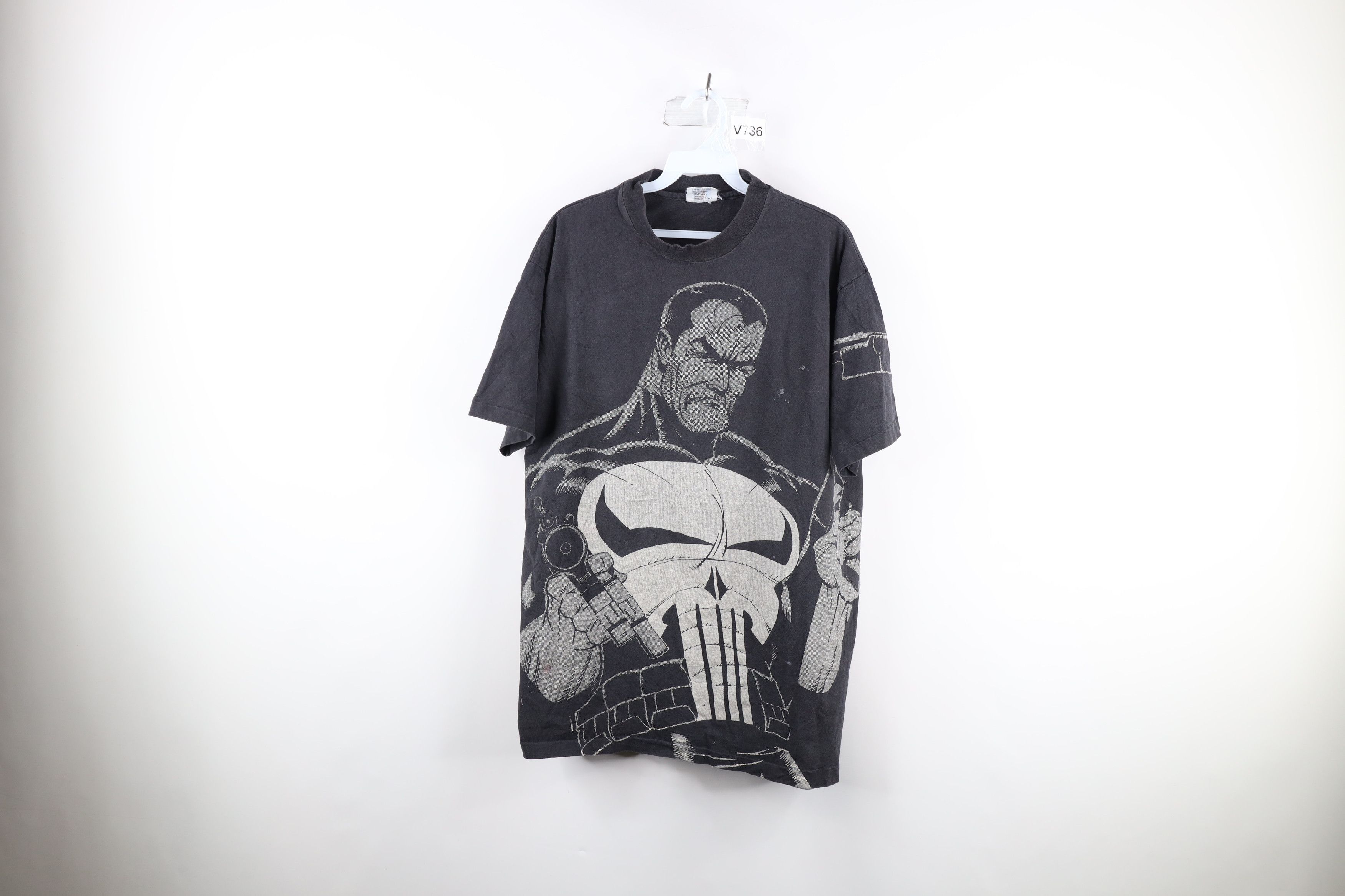 Vintage 90s Marvel Comics Print The Punisher T-Shirt USA