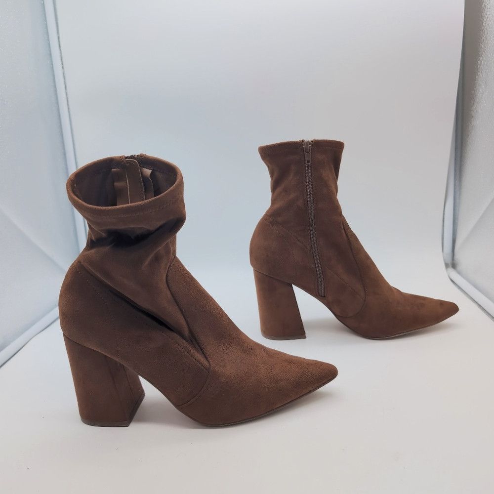 Steve Madden Steve Madden Sz 9 Brown Fabric Suede Ankle Boots Hayes Size US 9 / IT 39 - 7 Thumbnail