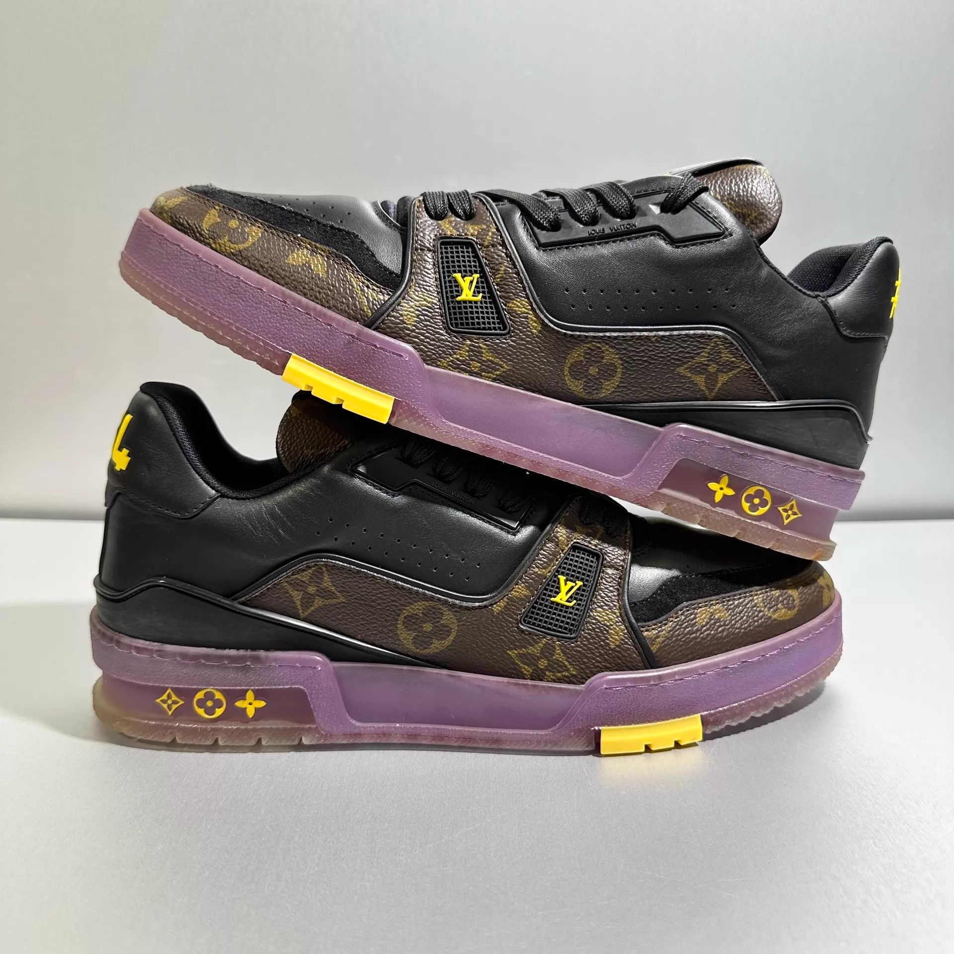 Louis Vuitton LV Trainer Purple Gold Lakers 40/US6 1x Worn Mint Size US 7 / EU 40 - 3 Thumbnail