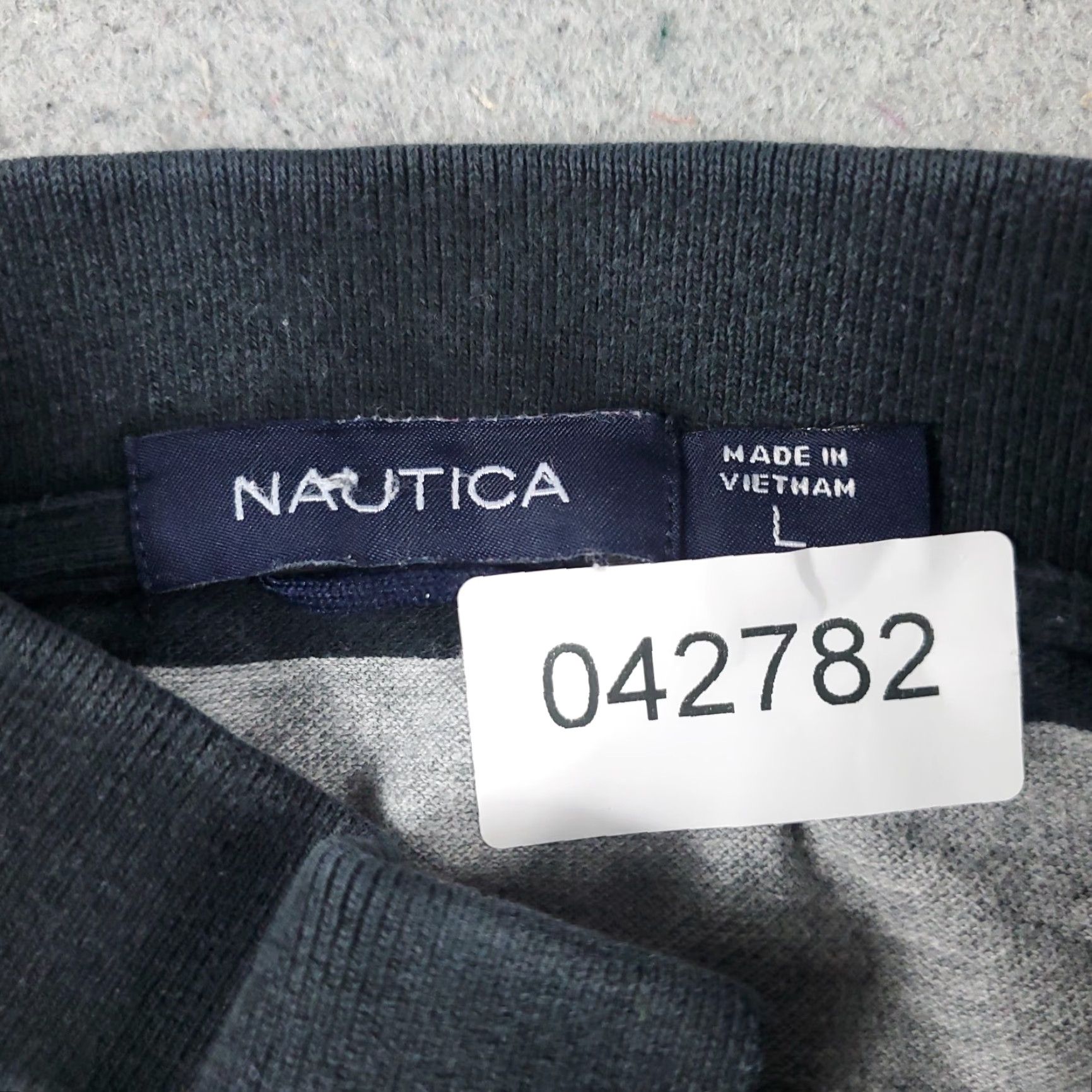 Nautica Nautica Polo Shirt Mens Large Gray Striped Casual Short Sleeve Polo Shirt L Gray Nautica Mens Size US L / EU 52-54 / 3 - 7 Thumbnail