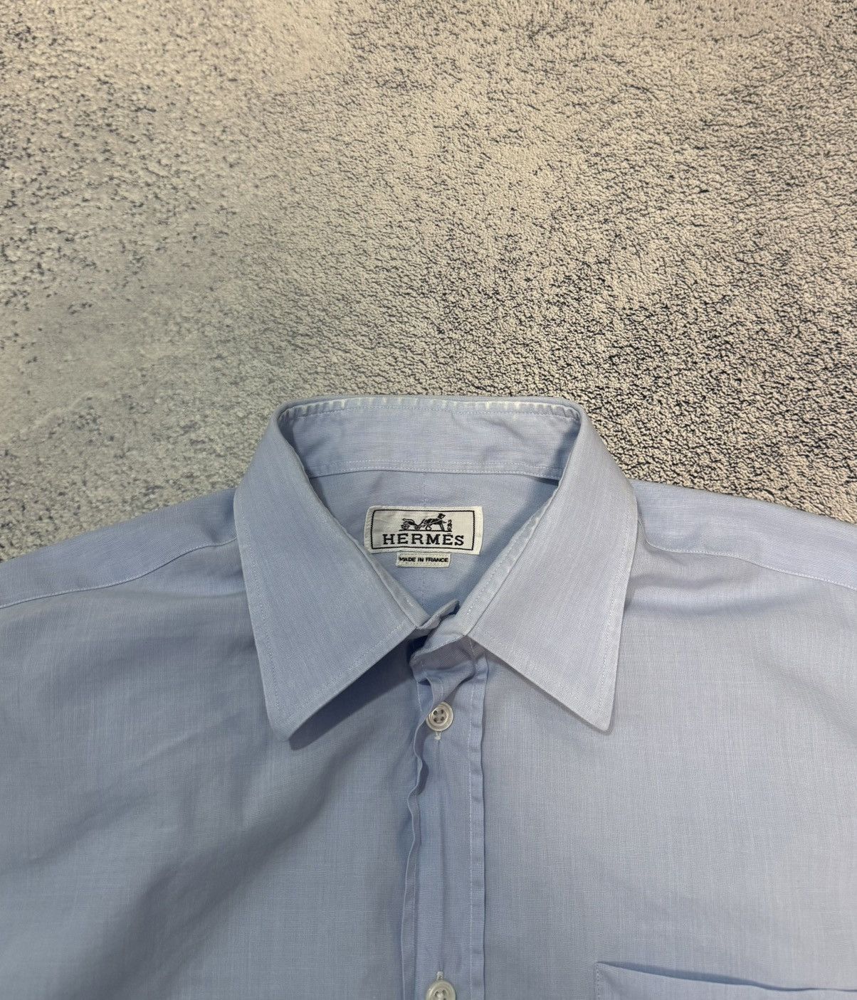 Hermes Hermes Men Shirt Long Sleeve 15 (1/2) 39 Button Front France Size US S / EU 44-46 / 1 - 11 Thumbnail