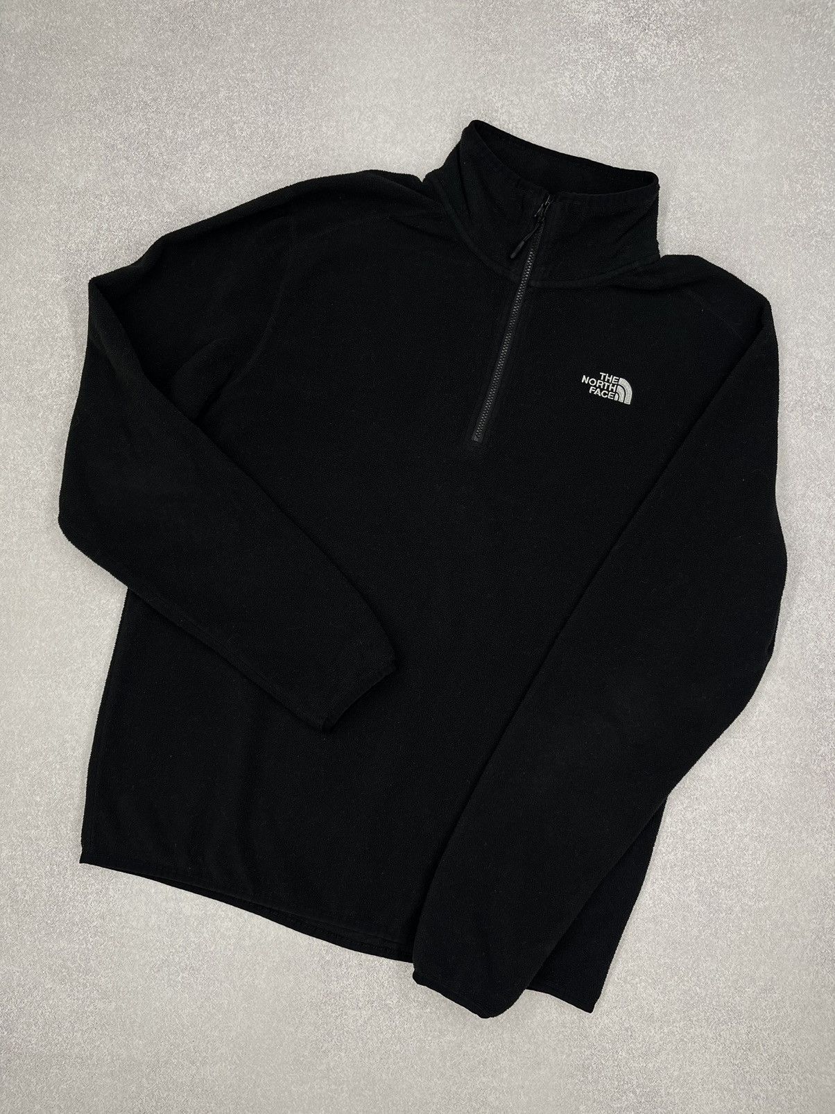 Mens The North Face Black Fleece 1/4 Half Zip Pullover