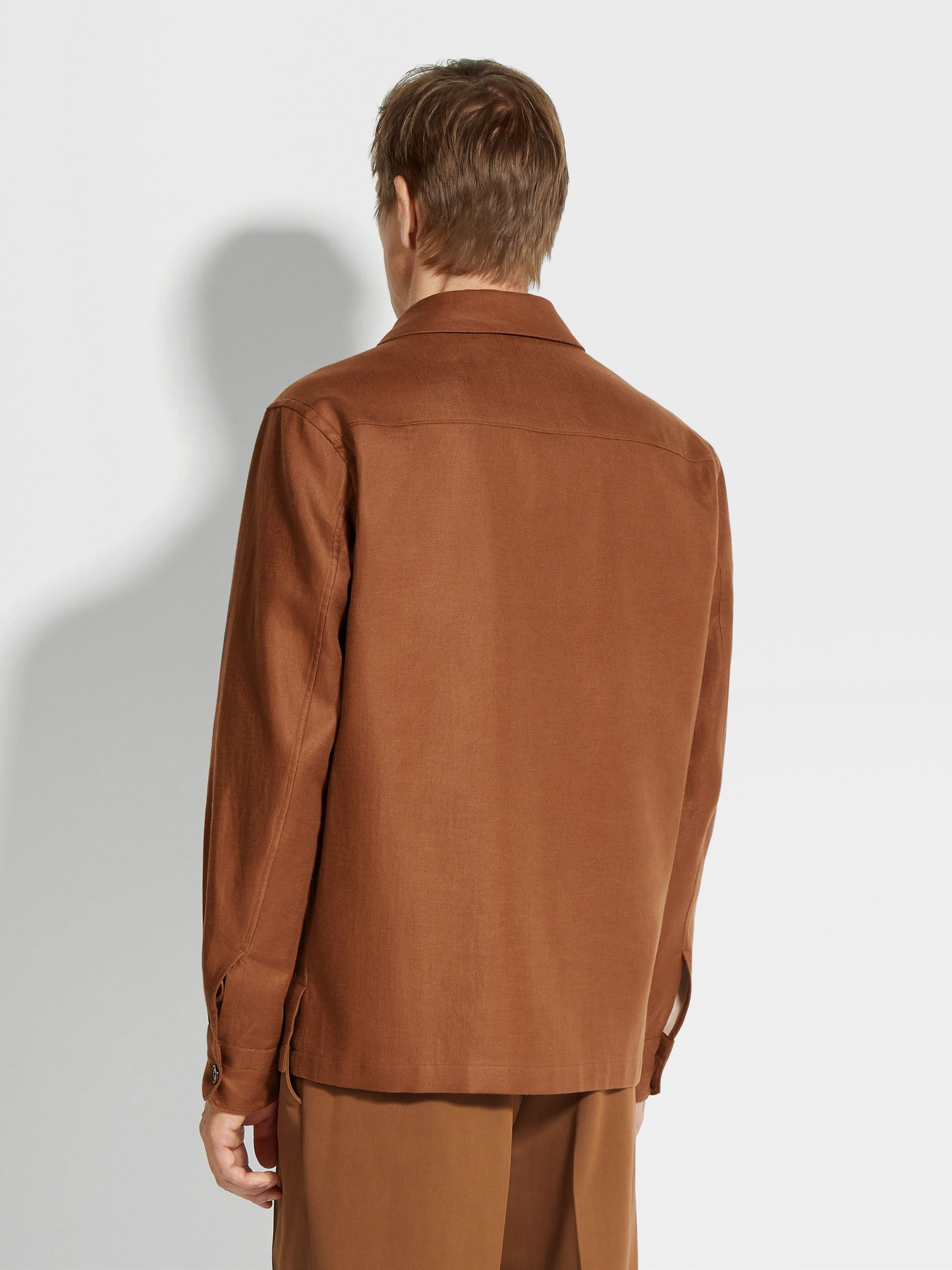 Ermenegildo Zegna o1s1rm0225 RUDV60A7 Shirt in Brown Size US M / EU 48-50 / 2 - 5 Thumbnail