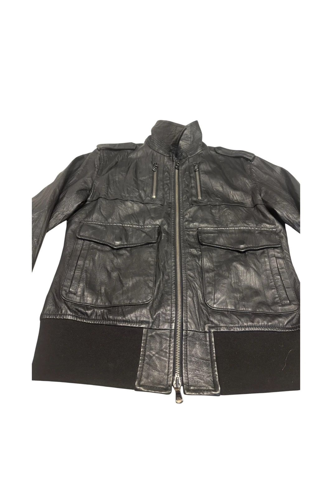 Vanquish Vanquish multipocket leather jacket with fleece ends Size US S / EU 44-46 / 1 - 6 Thumbnail