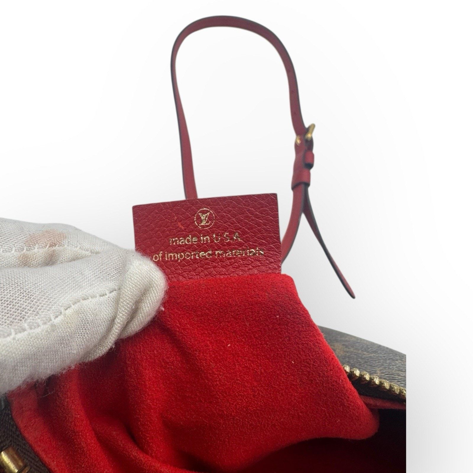 Louis Vuitton authentic Monogram Twice Crossbody Bag With Red Leather Size ONE SIZE - 14 Thumbnail