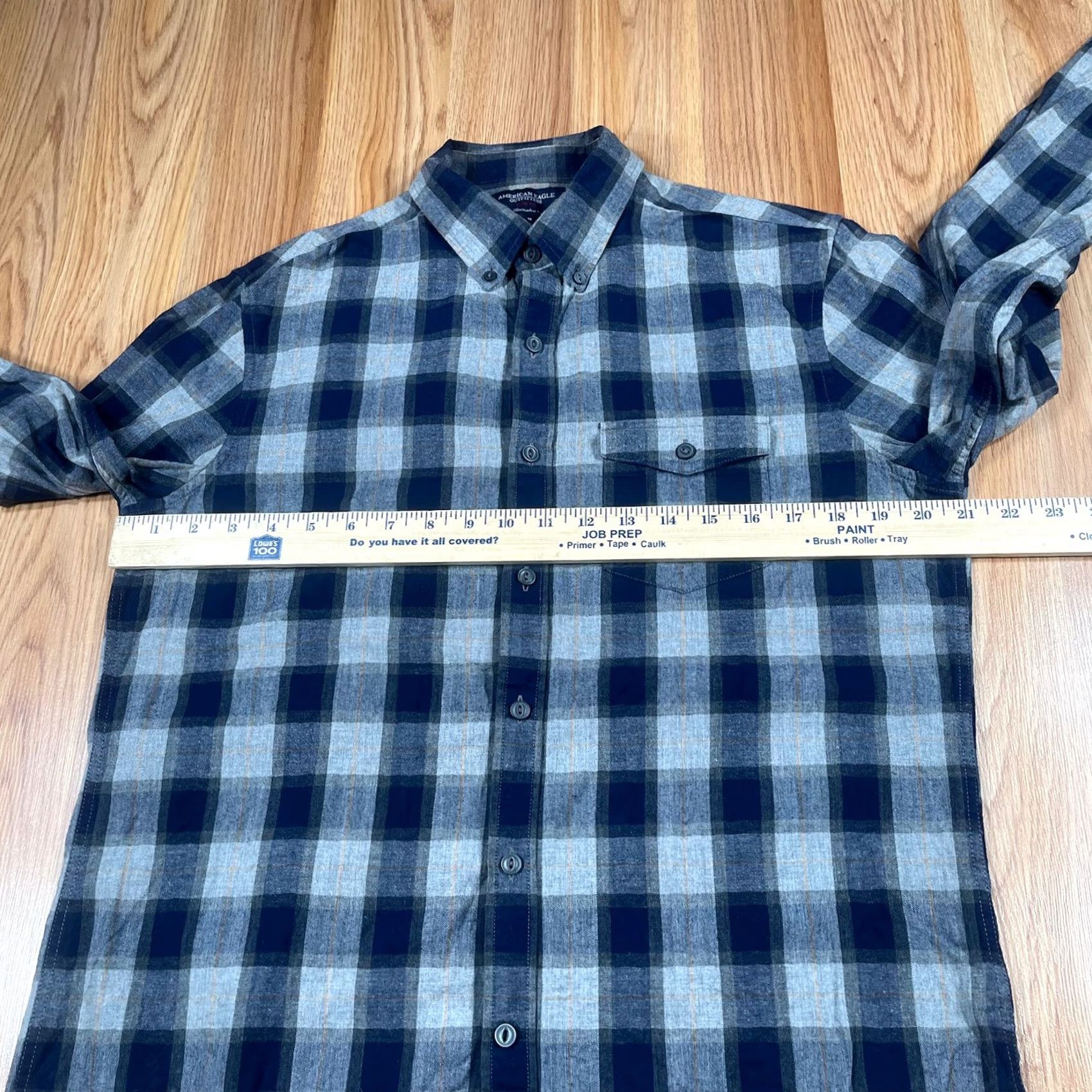 American Eagle Outfitters VINTAGE American Eagle Outfitters Shirt Mens M Medium SlimFit Button Down Flannel Plaid Size US M / EU 48-50 / 2 - 6 Thumbnail
