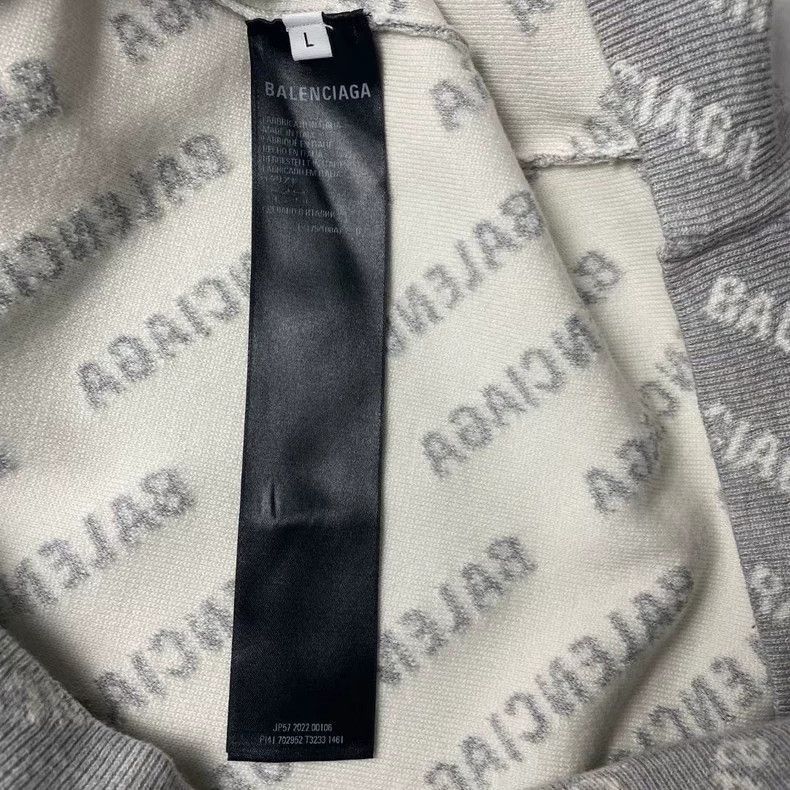 Balenciaga Balenciaga Logo Round Neck Long Sleeve Sweater-2505 Size US L / EU 52-54 / 3 - 4 Thumbnail