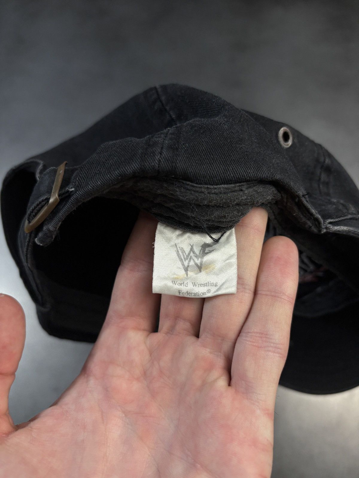 Vintage × WWE × WWF 1990s WWF Attitude Era Hat Vintage WWE Baseball Cap Strapbac Size ONE SIZE - 7 Thumbnail