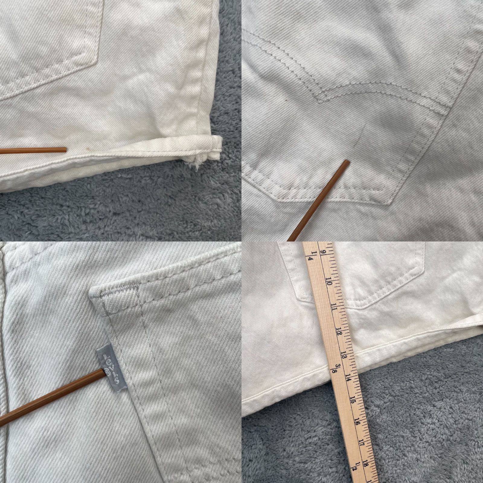 Levi's VINTAGE Levi's Womens Shorts 32 White Silvertab Mom Cut Off Denim Cotton 90s 5 Pocket Size 24" / US 00 / IT 34 - 8 Thumbnail
