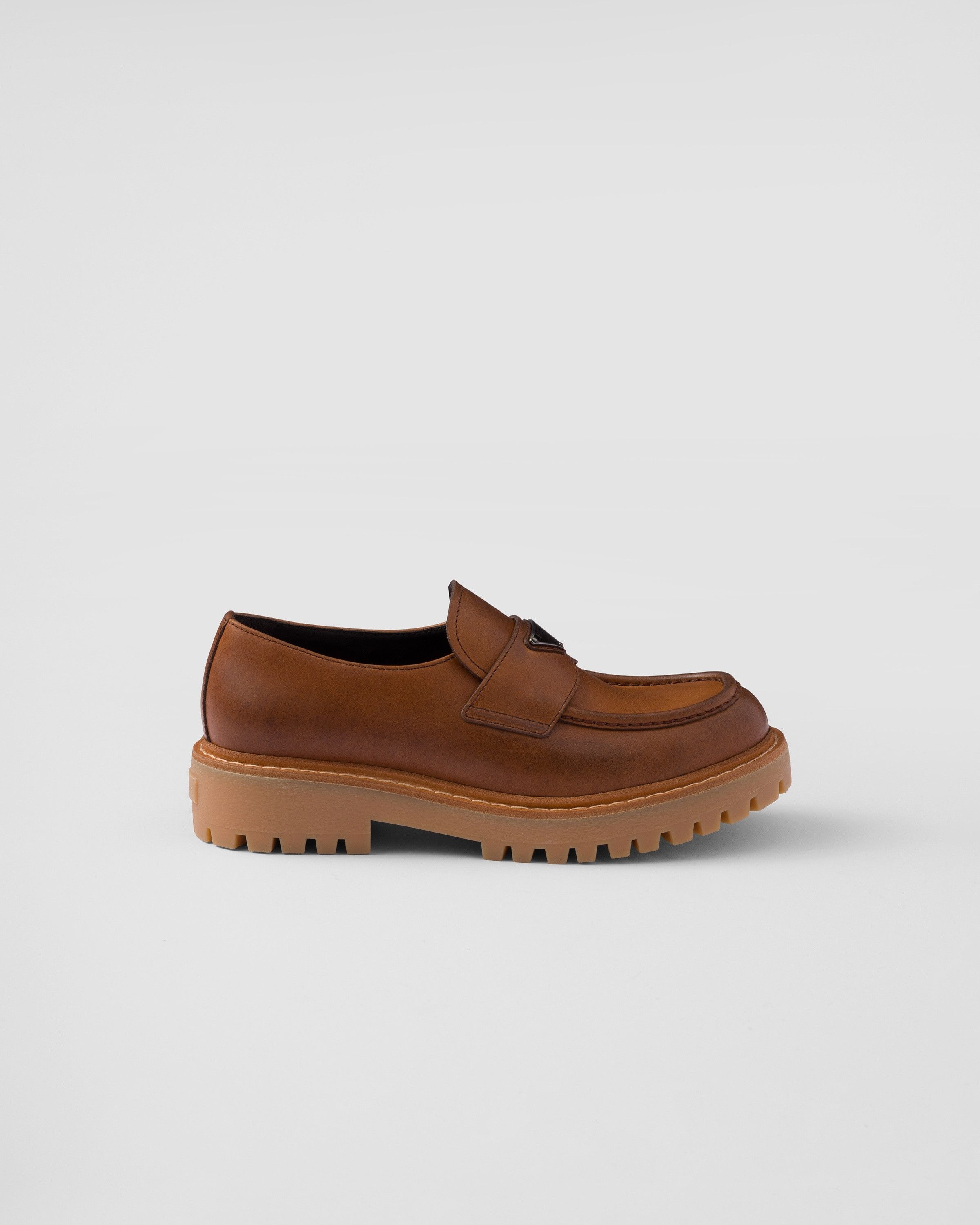 Prada os11x0625 Leather Loafers in Brown Size US 11 / EU 44 - 2 Thumbnail