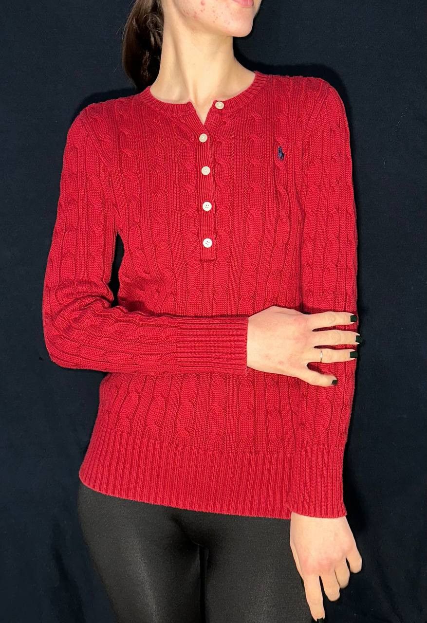 Polo Ralph Lauren Polo Ralph Lauren Sweater Cable-Knit Pullover Preppy classic Size S / US 4 / IT 40 - 2 Thumbnail