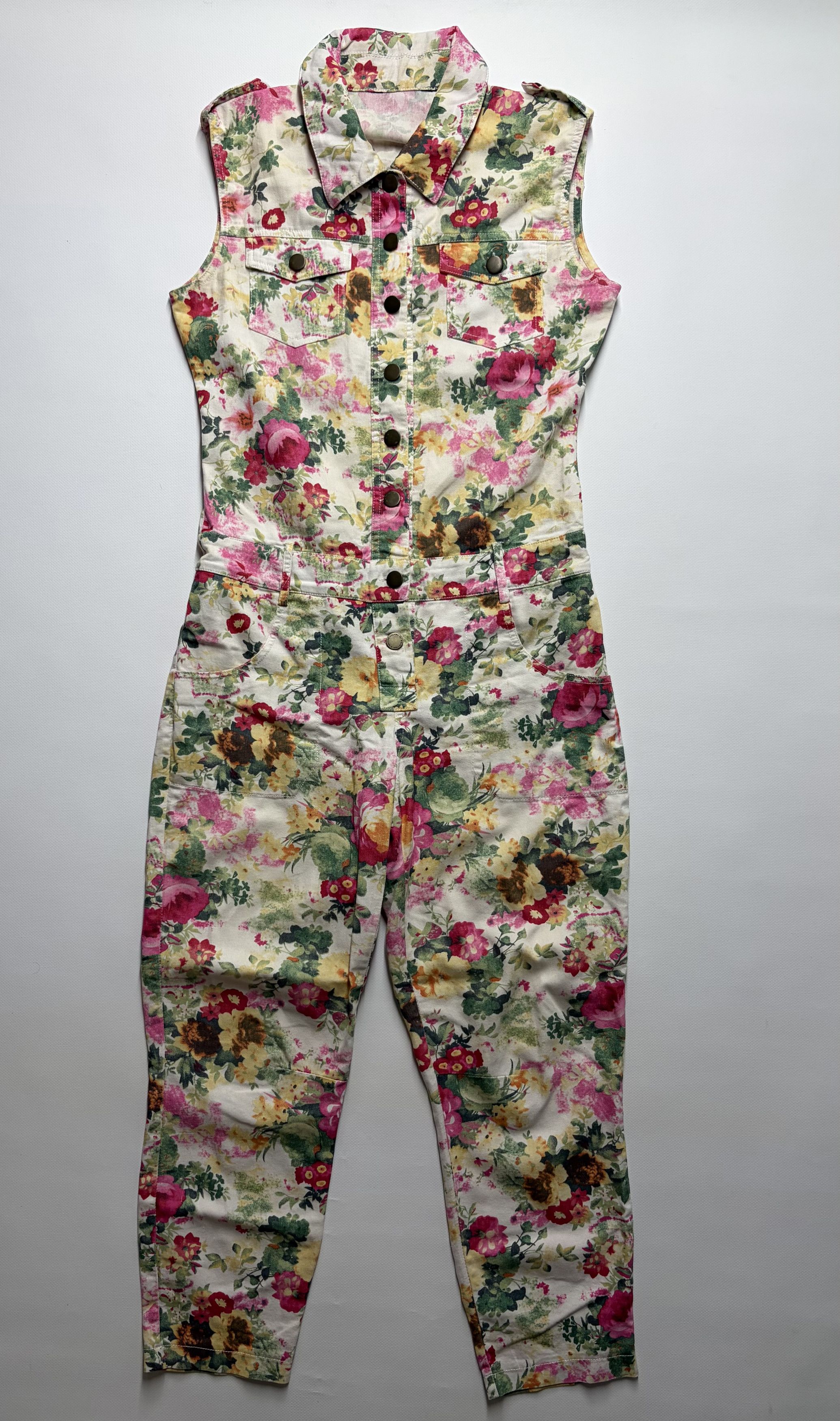 Vintage Women's Printed Jampsuit Size 34" / US 12 / IT 48 - 1 Thumbnail
