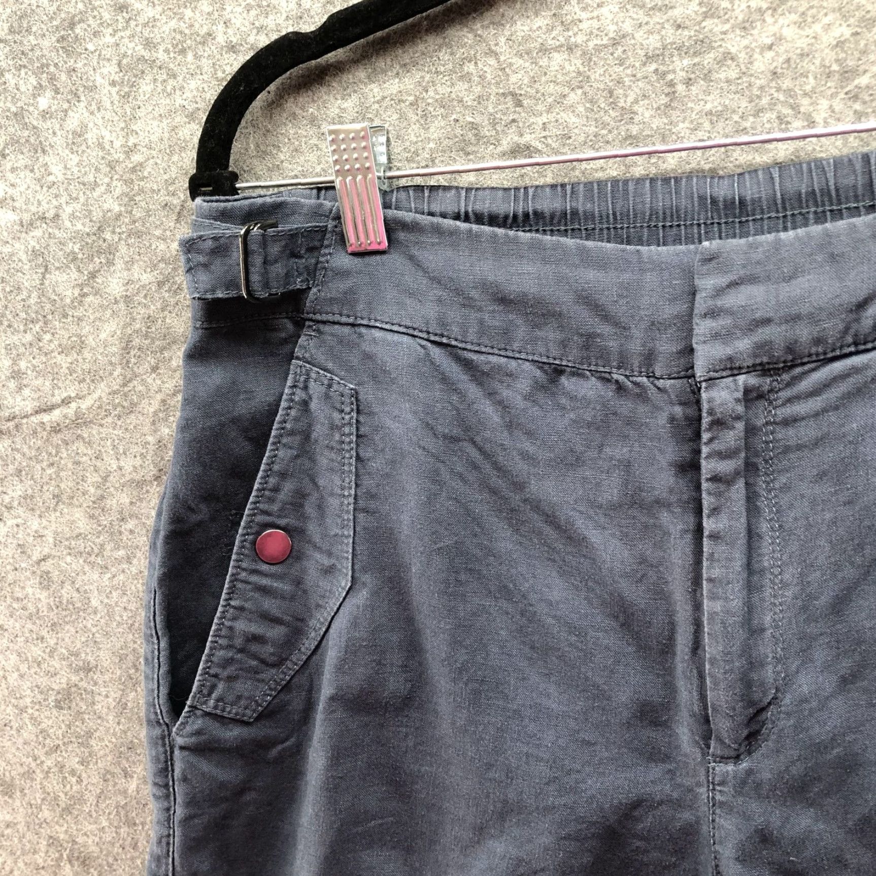 Athleta Athleta Linen Short Womens 8 Blue Relaxed Fit - Voyage?r? (note: ensure exact words from original) Size 30" / US 8 / IT 44 - 3 Thumbnail