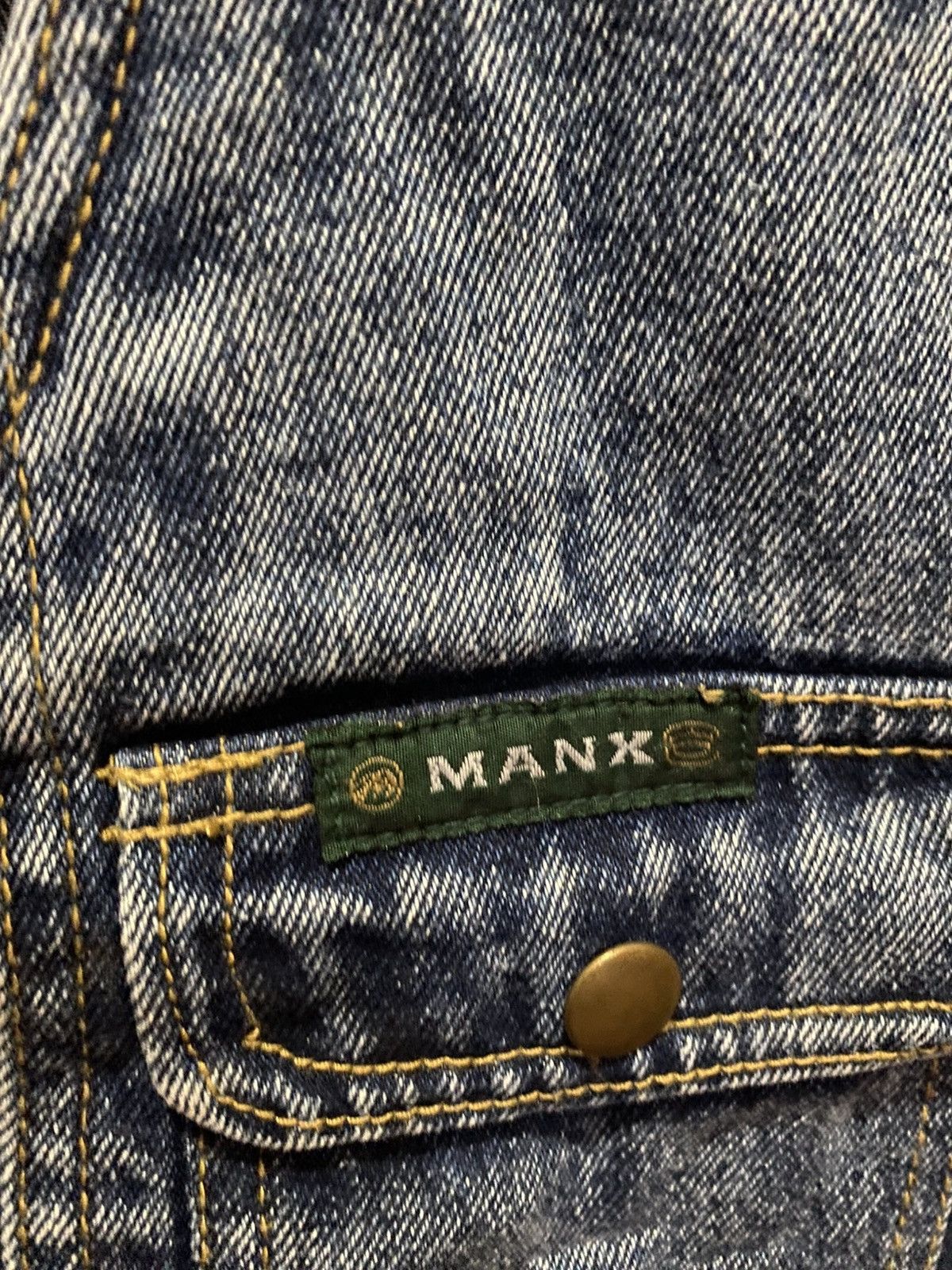 Japanese Brand VINTAGE MANX DENIM UTILITY TACTICAL VEST JACKET Size US M / EU 48-50 / 2 - 6 Thumbnail