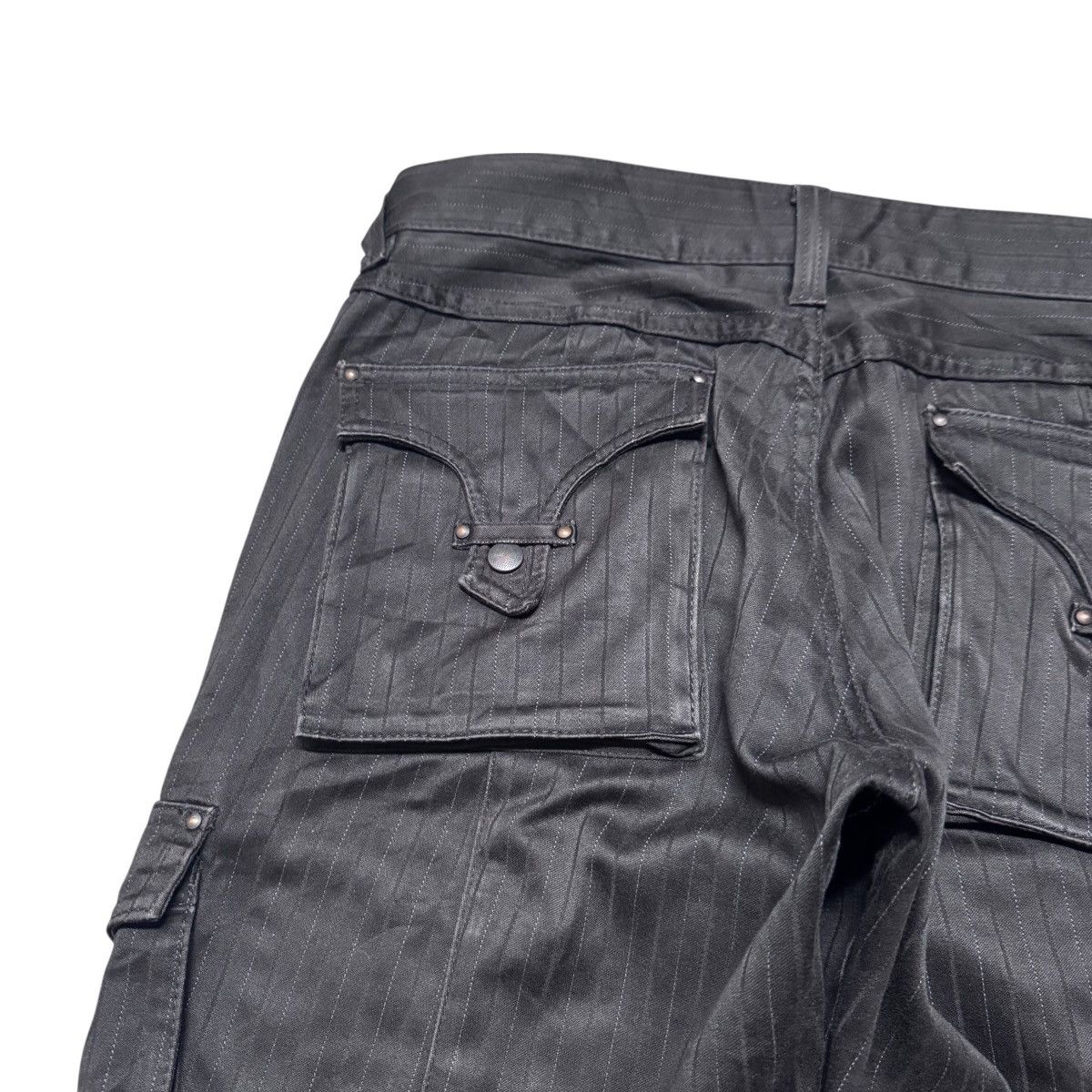 HIDEAWAYS Hideaways Nicole Pinstriped Cargo Pants Flare Size US 34 / EU 50 - 11 Thumbnail