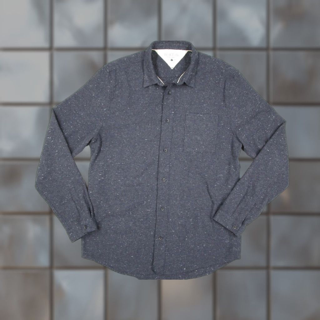 Vintage Hoxton Shirt Company Shirt Mens Large Navy Wool Blend Speckled Button Front Size US L / EU 52-54 / 3 - 1 Thumbnail