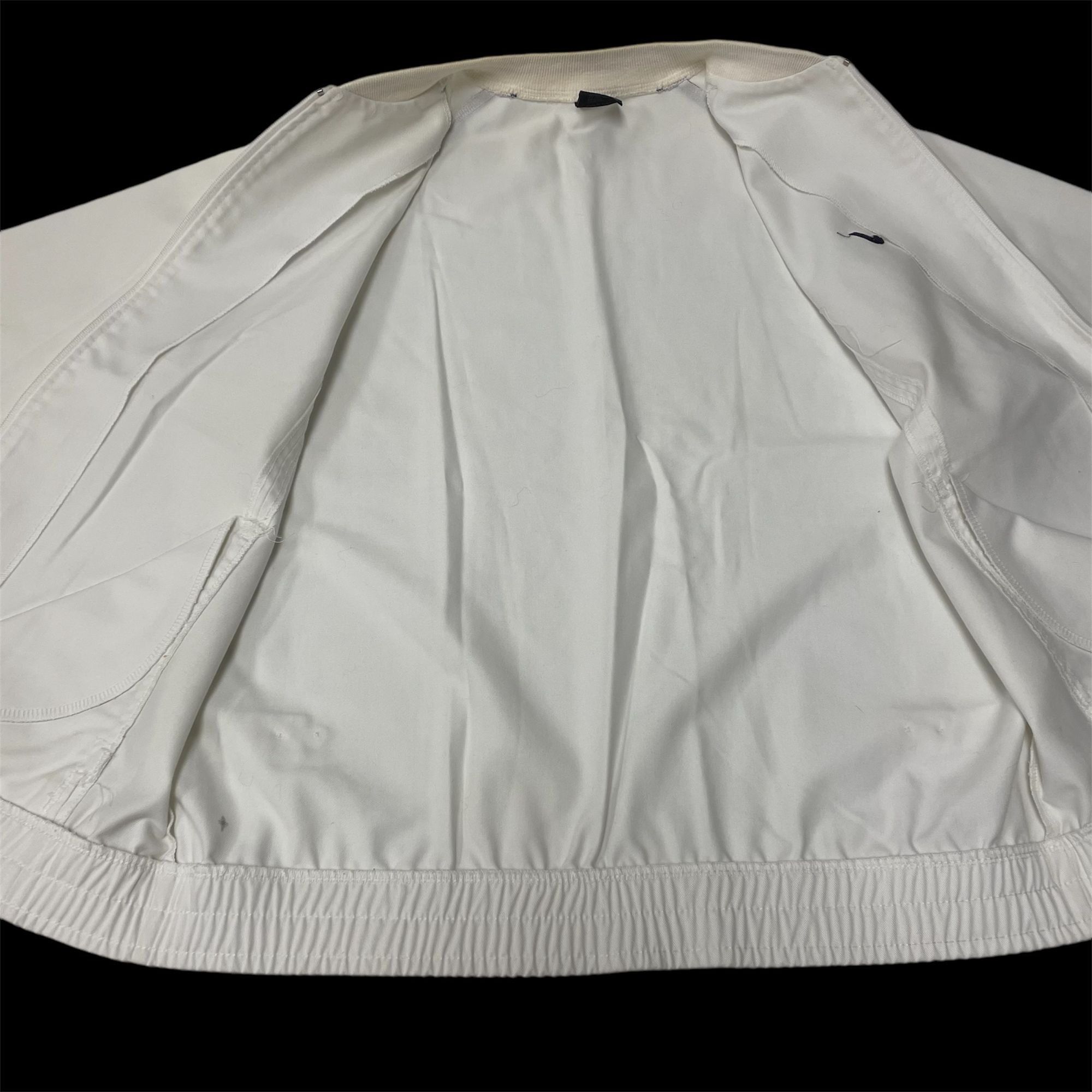 Jantzen Vtg Jantzen White RINGER Windbreaker LOGO Button Back Jacket Size US M / EU 48-50 / 2 - 4 Thumbnail