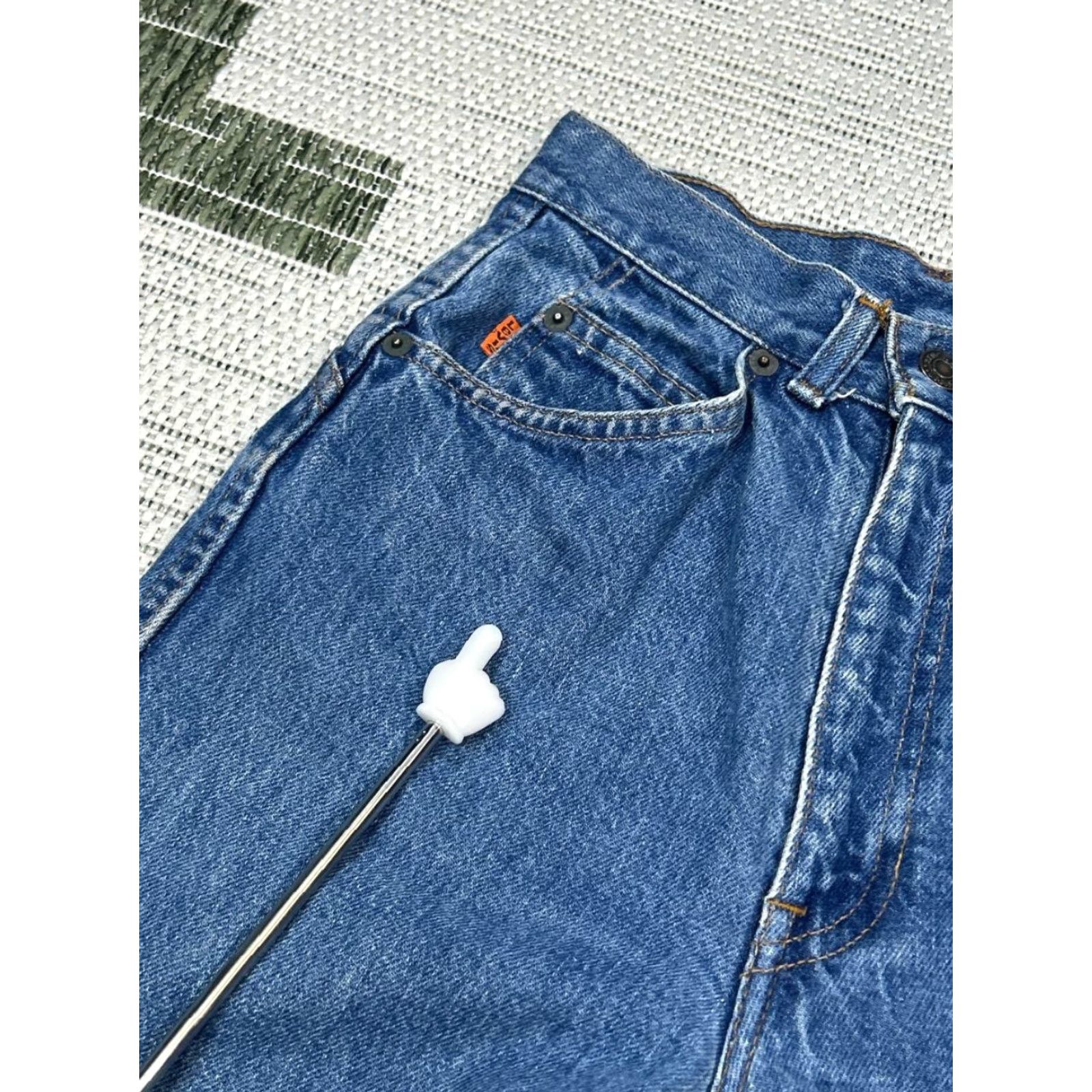 Levi's VINTAGE Levi's Jeans Womens 23 Denim 5-Pocket Logo Embroidered Blue MOdern Classic Straight Mens Womens Size 40" / US 18 - 7 Thumbnail
