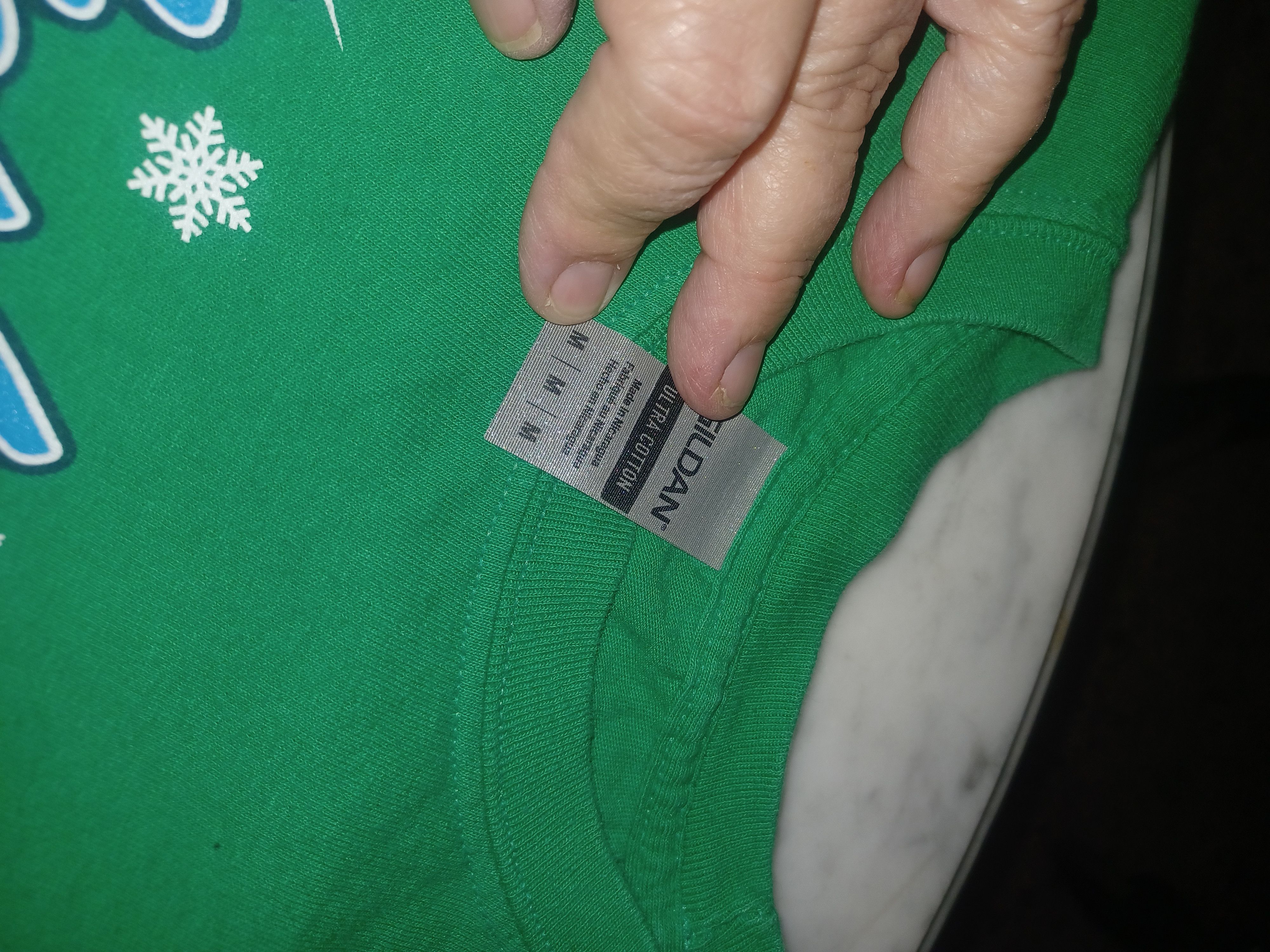 Other Men's Christmas Long Sleeve Graphic Tee Medium Green Size US M / EU 48-50 / 2 - 4 Thumbnail