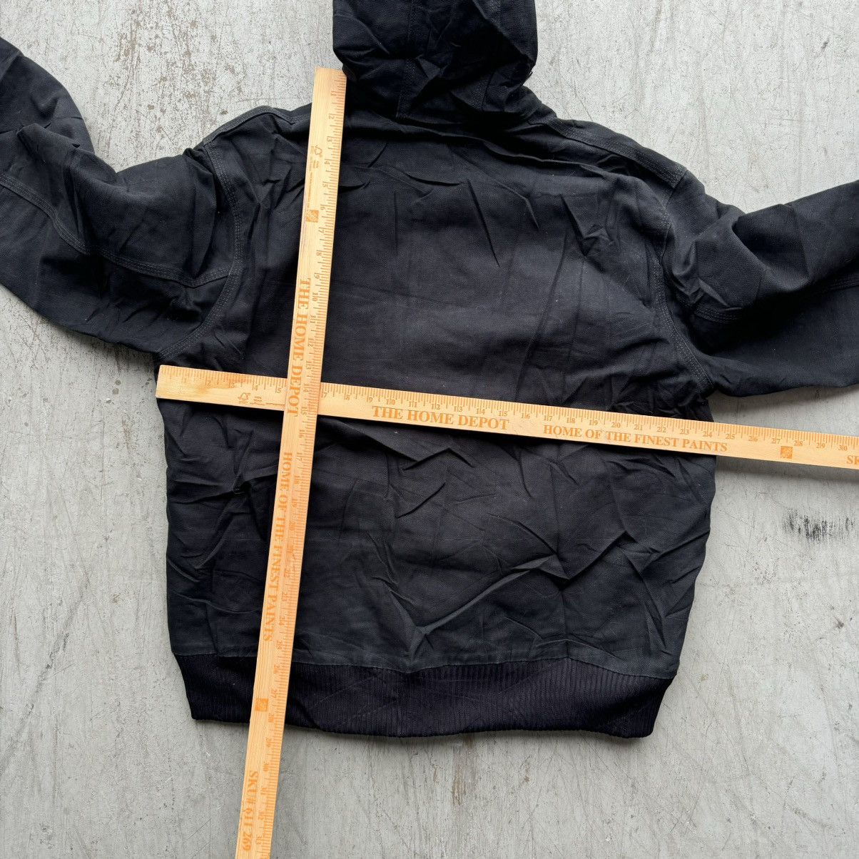 Carhartt × Vintage Vintage Carhartt Black Faded Distressed Jacket Hooded Size US L / EU 52-54 / 3 - 4 Thumbnail