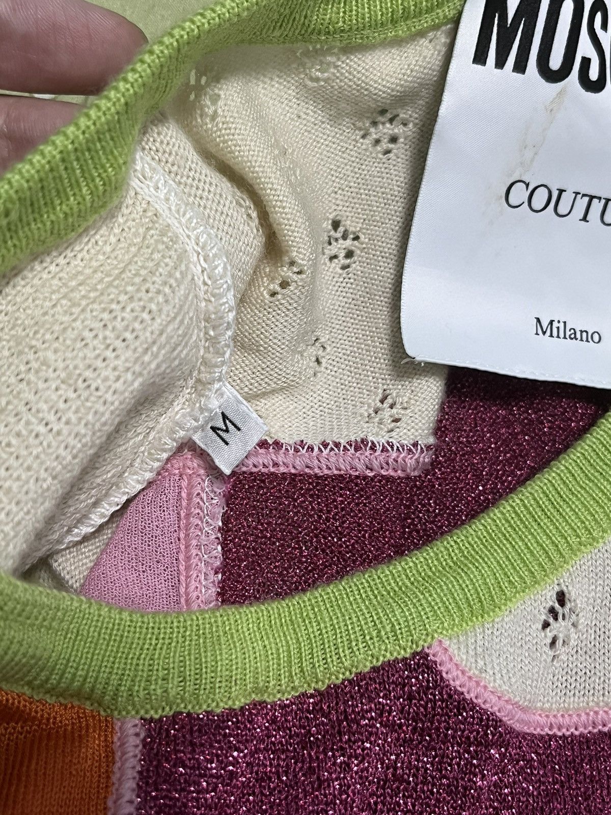 Moschino Moschino SS16 Patchwork Sweater/Jumper Size M / US 6-8 / IT 42-44 - 6 Thumbnail