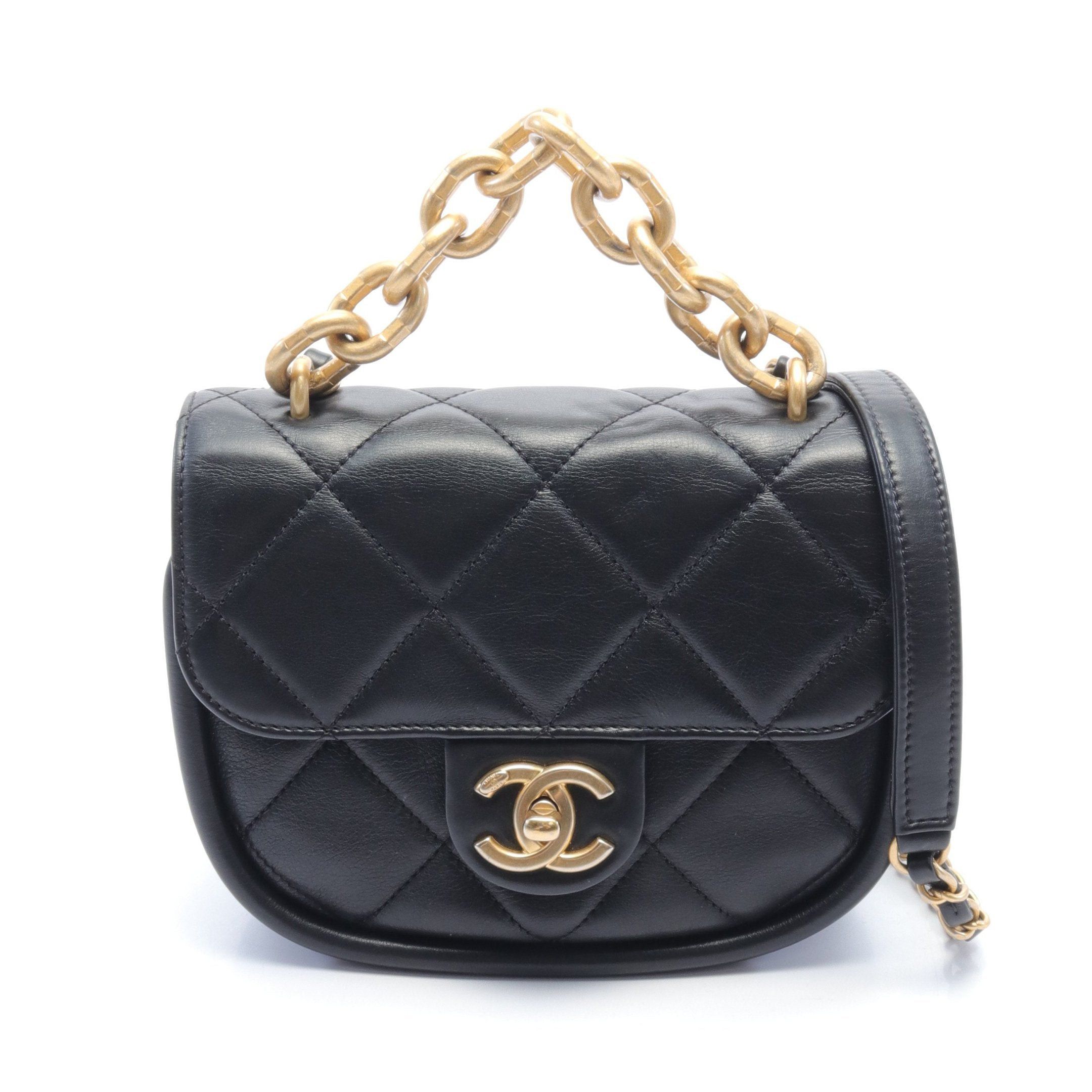 Chanel Chanel Matelasse Chain Shoulder Bag Leather Black Gold Hardware Size ONE SIZE - 1 Thumbnail