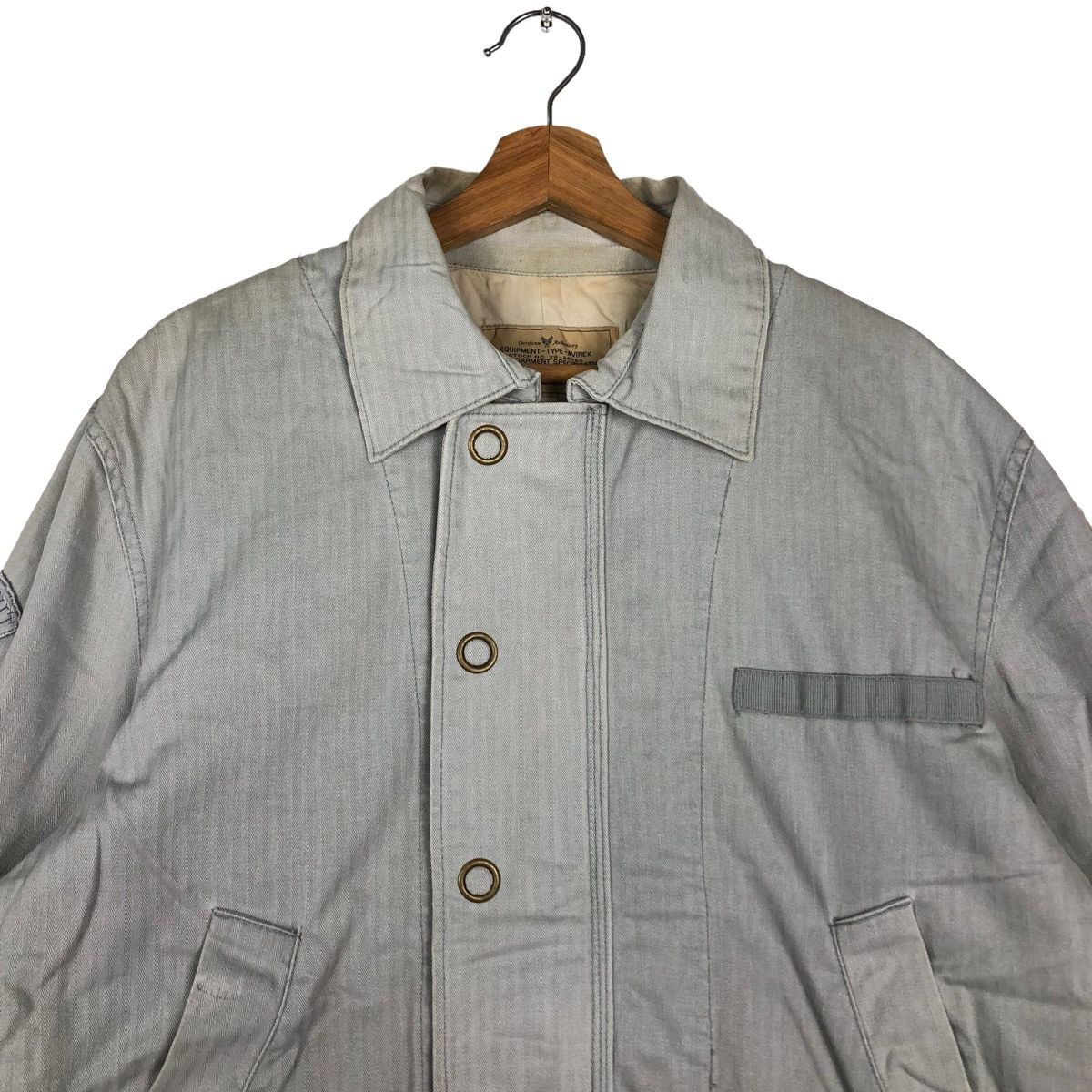 Avirex 🔥VTG DENIM JACKET AVIREX USA LTD STOCK 28-A6755 Size US XL / EU 56 / 4 - 5 Thumbnail