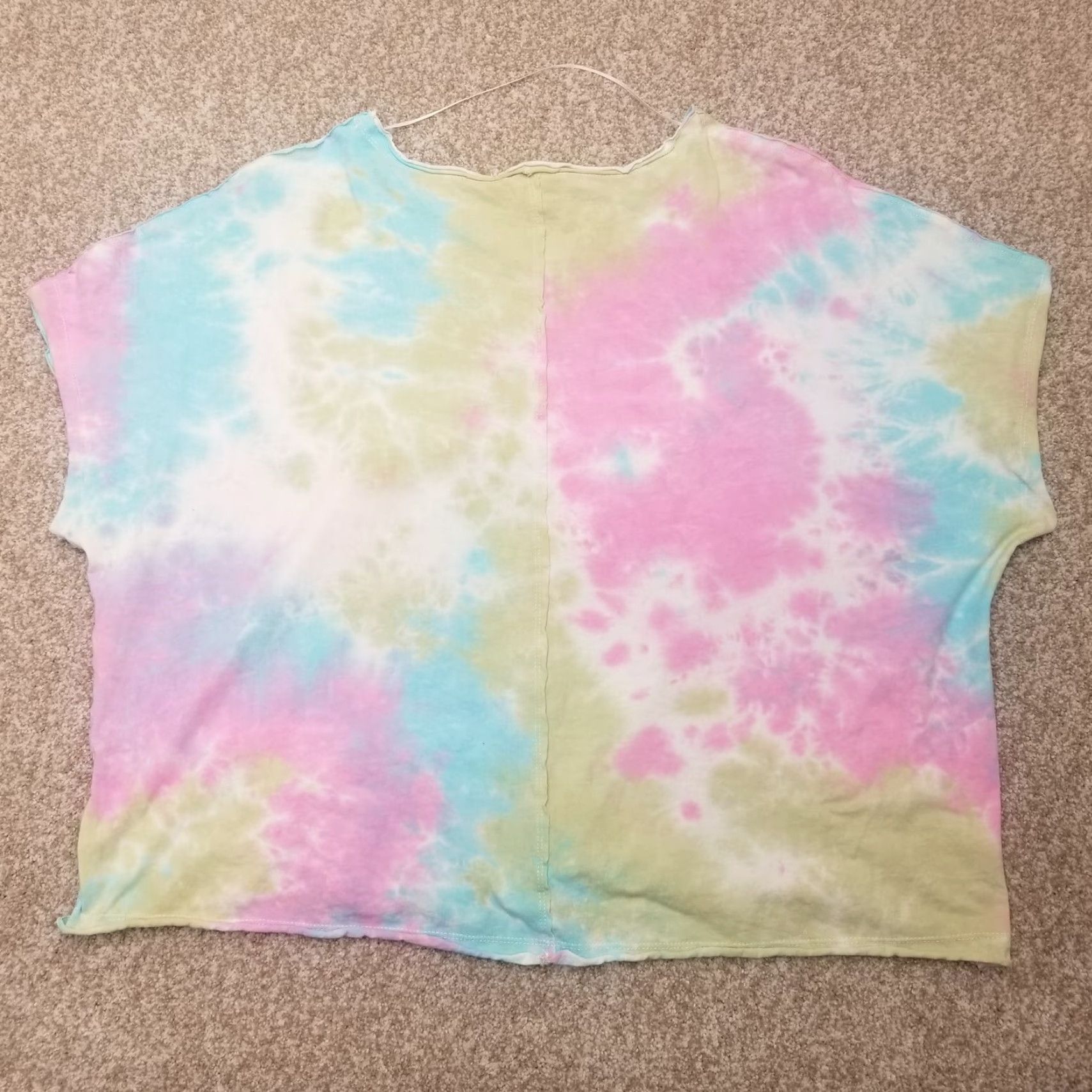 Pinko Easel Womens Top M Pink Green Tie Dye Sleeveless V-Neck Blouse Ladies 90s Multicolor Jersey Casual Womens Size M / US 6-8 / IT 42-44 - 6 Thumbnail