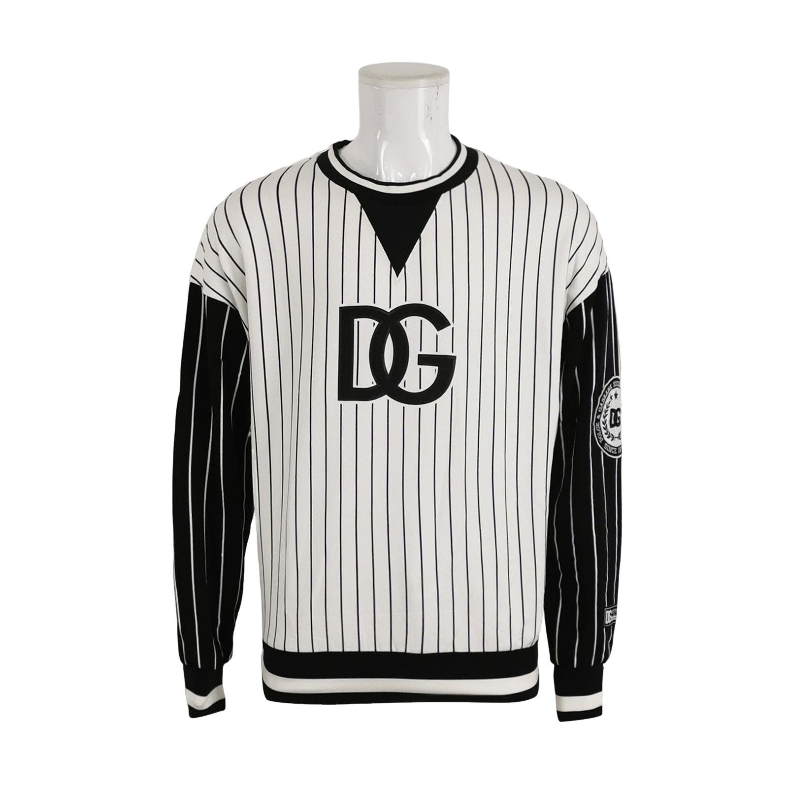 Dolce & Gabbana Dolce & Gabbana Striped DG Logo Sweatshirt S Size US S / EU 44-46 / 1 - 1 Thumbnail