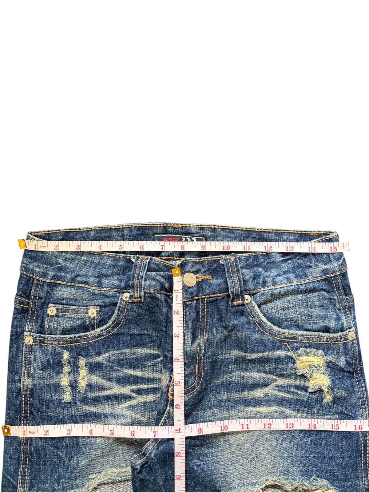 Edwin Vintage Japanese Brand Rusty Wash Distress Loose Jeans Size 30" / US 8 / IT 44 - 6 Thumbnail