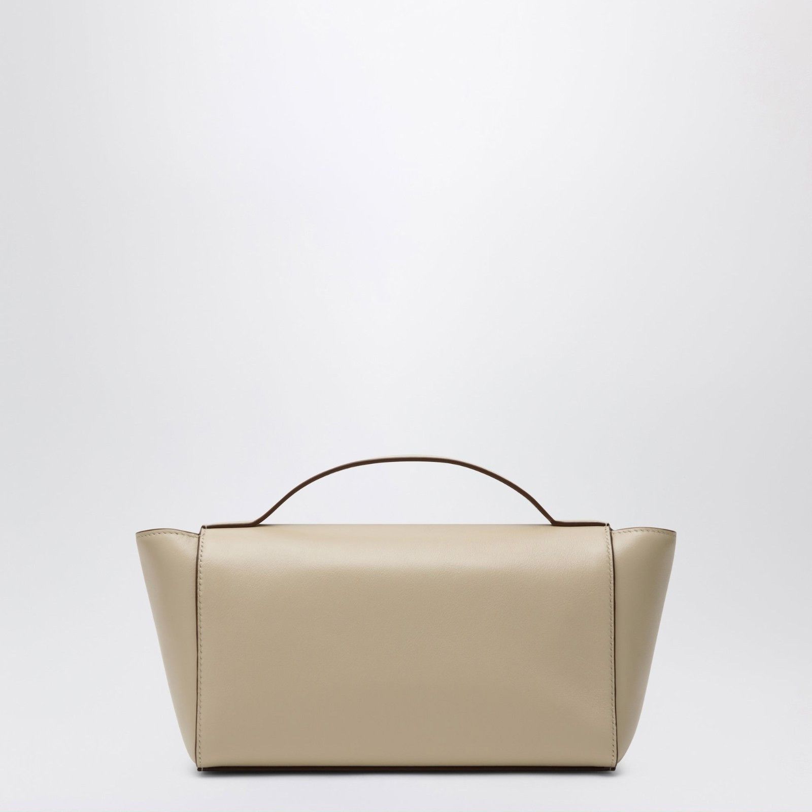 Savette SAVETTE Symmetry Trapeze Ivory Leather Pouch New & Authentic Size ONE SIZE - 3 Thumbnail