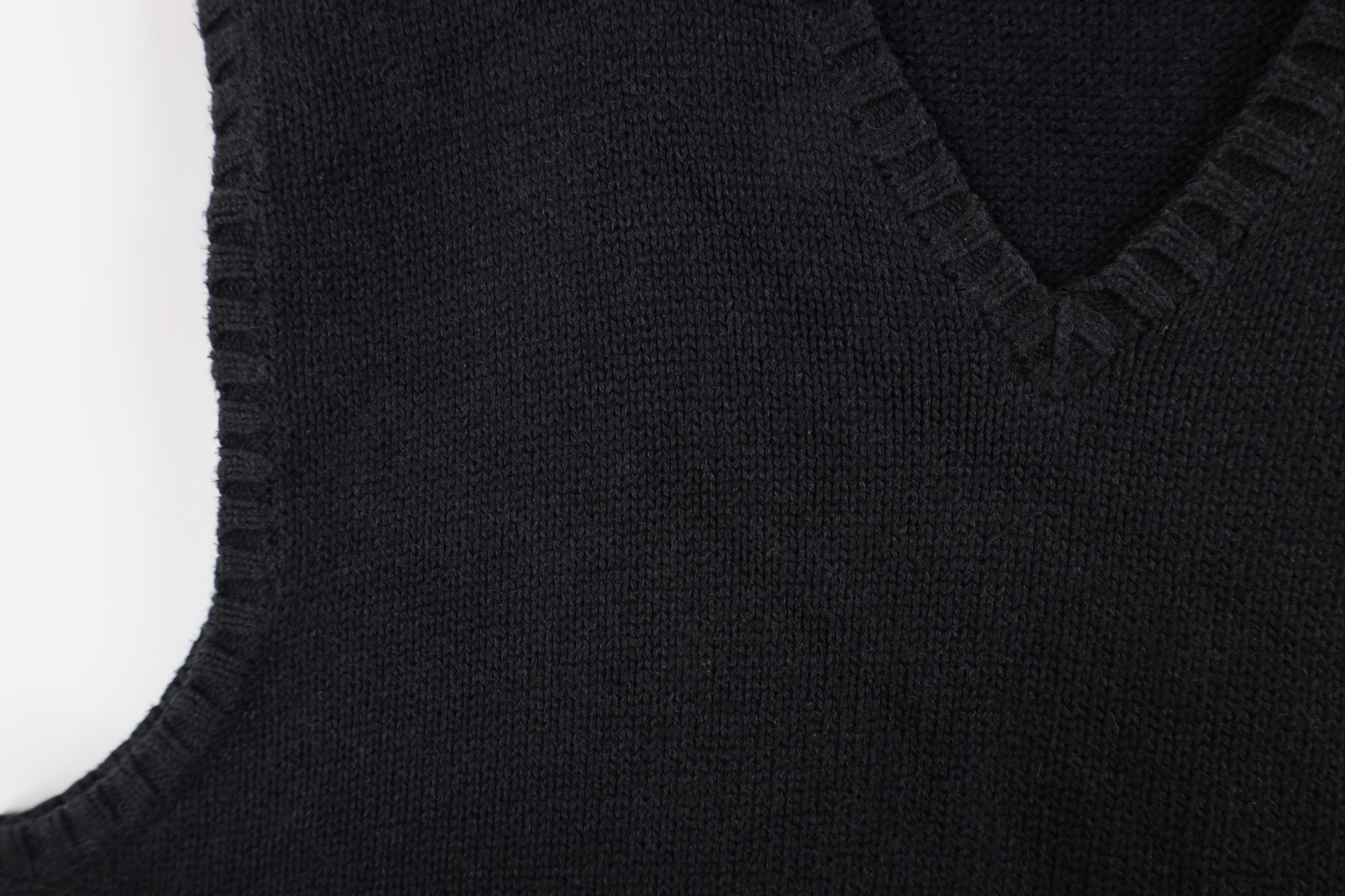 Ralph Lauren Vintage 90s Ralph Lauren Knit V-Neck Sweater Vest Black Size US XL / EU 56 / 4 - 6 Thumbnail