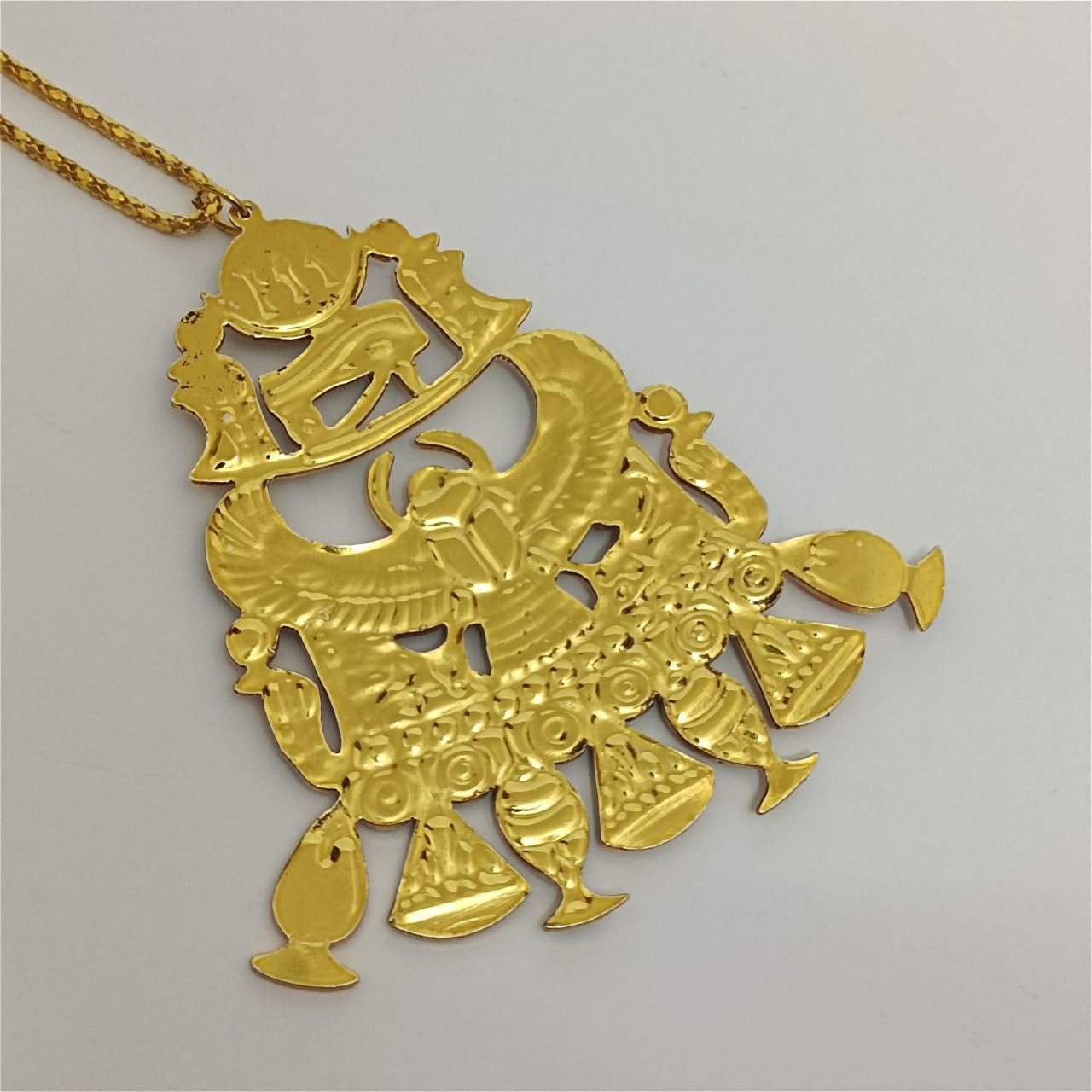 Other Egyptian Scarab Pendant – Gold Plated, Enamel Inlay Size ONE SIZE - 4 Thumbnail
