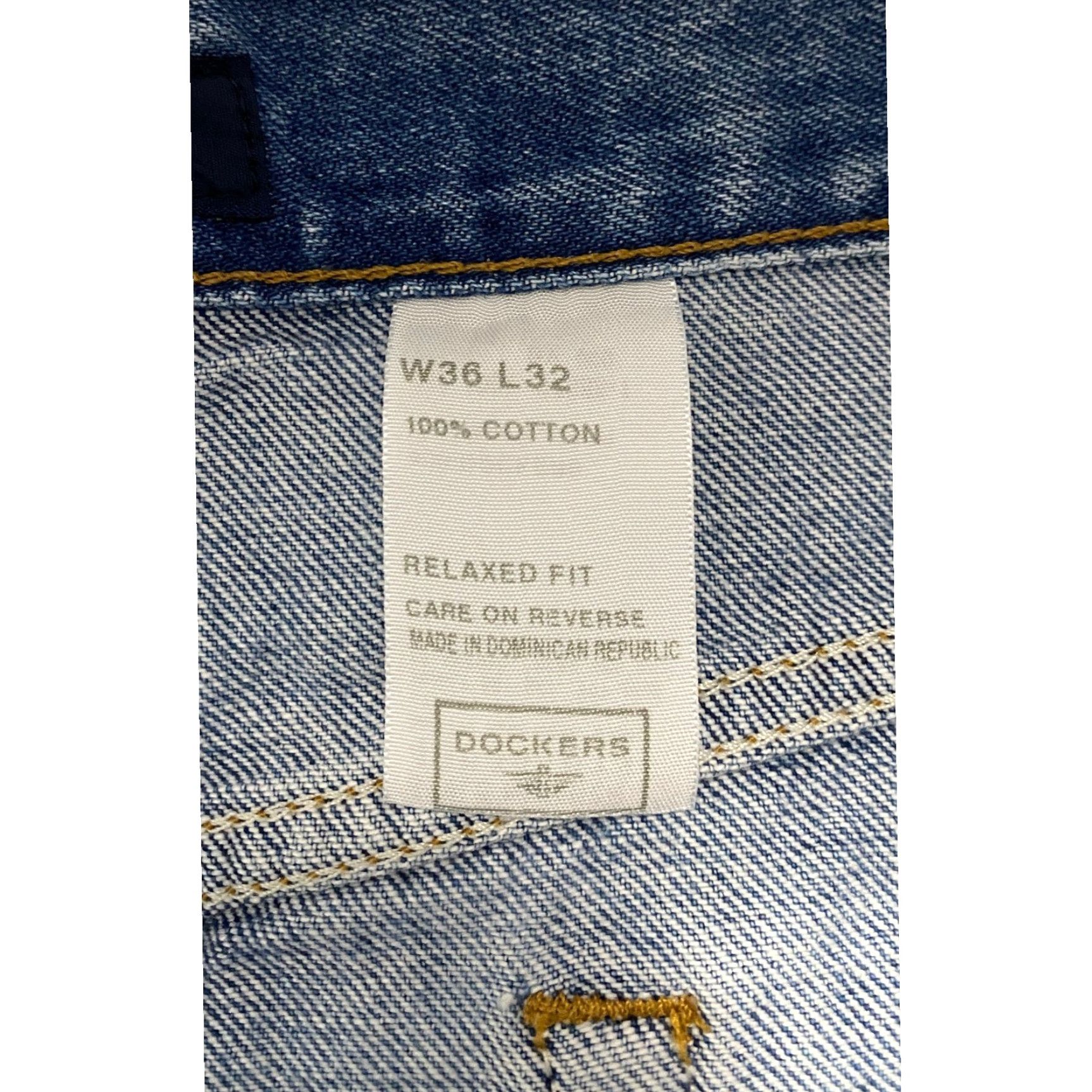 Dockers VINTAGE Dockers Jeans Relaxed Fit Men’s 36x32 Blue Straight Denim 5-Pocket Design Cotton Mens Size US 36 / EU 52 - 4 Thumbnail
